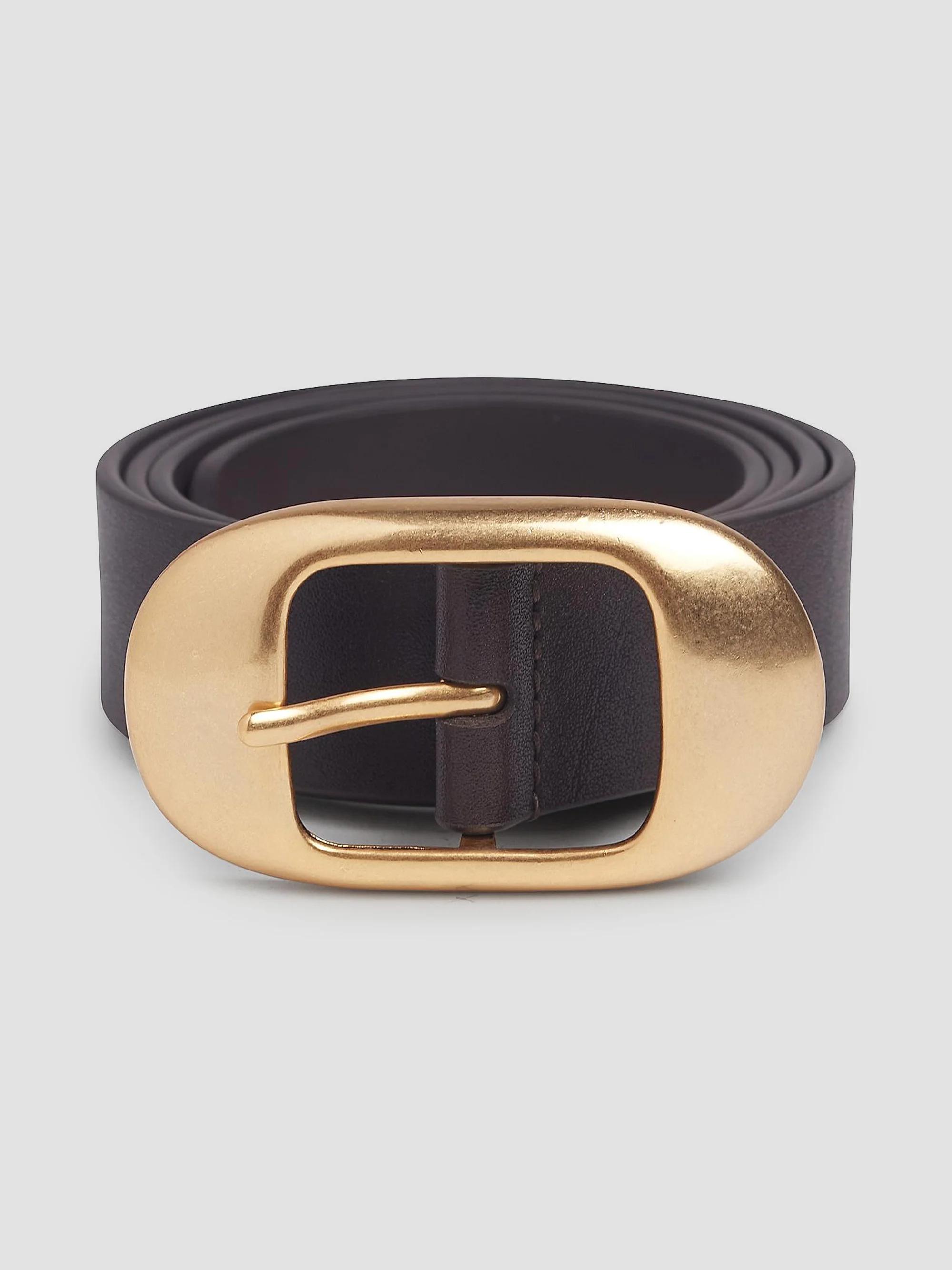 Favorite Daughter Skinny Jean Brown Leather Belt with Gold Brass Buckle sz small Favorite Daughter The Skinny Jean Belt | Saks Fifth Avenue main image 3