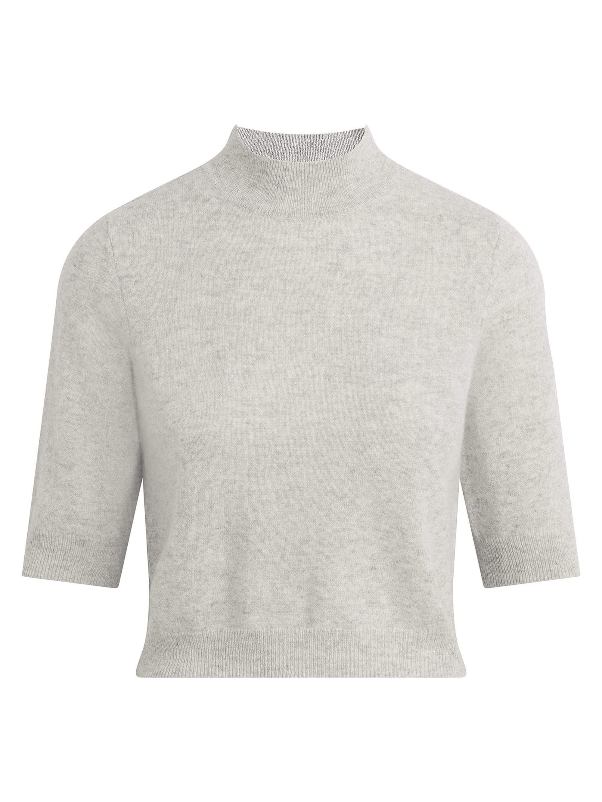 Favorite Daughter Women's The Bonnie Cashmere Mock Turtleneck Sweater - Light Heather Grey
