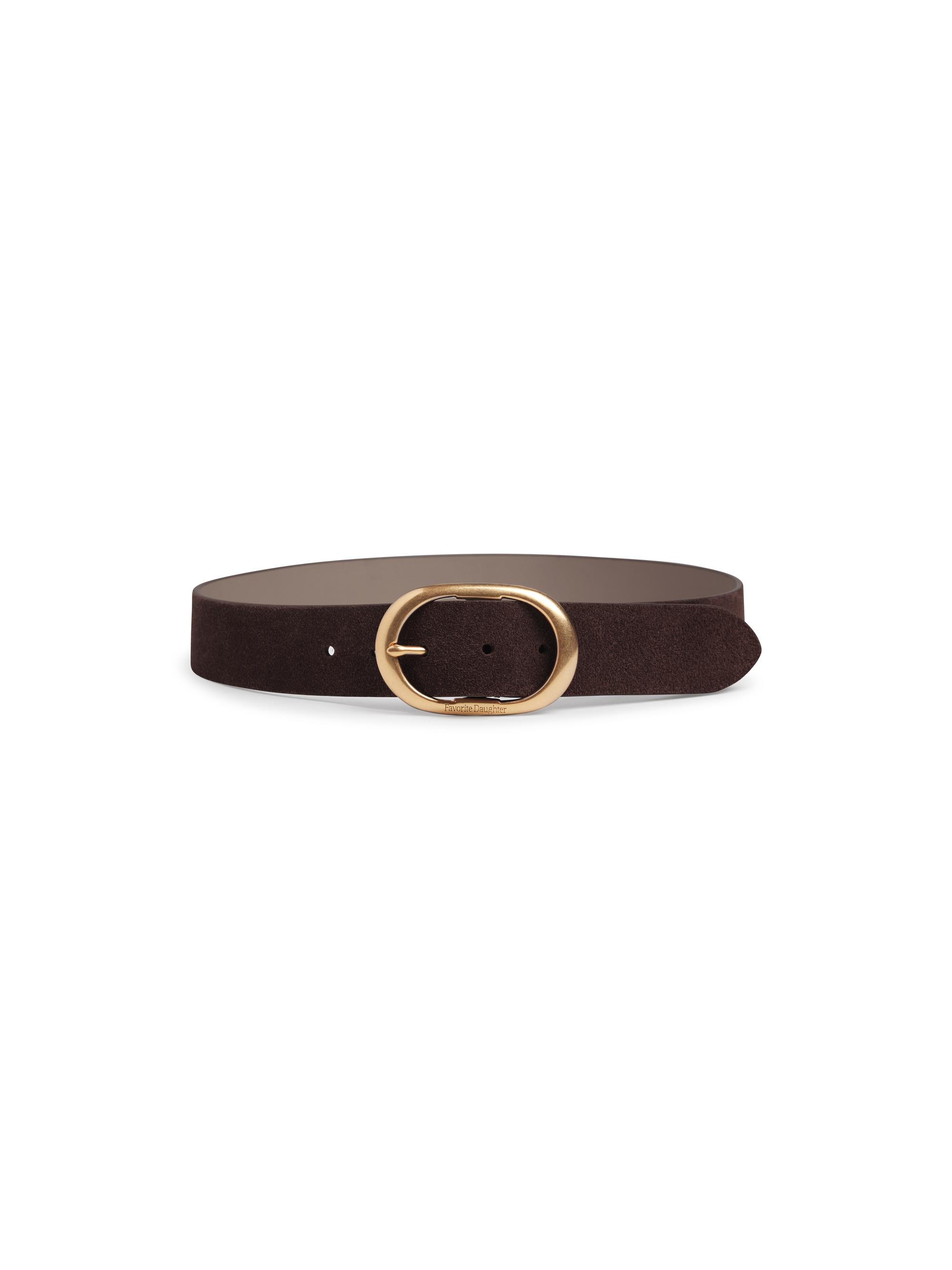 Favorite Daughter Women's The Suede Jean Belt - Chocolate Antique