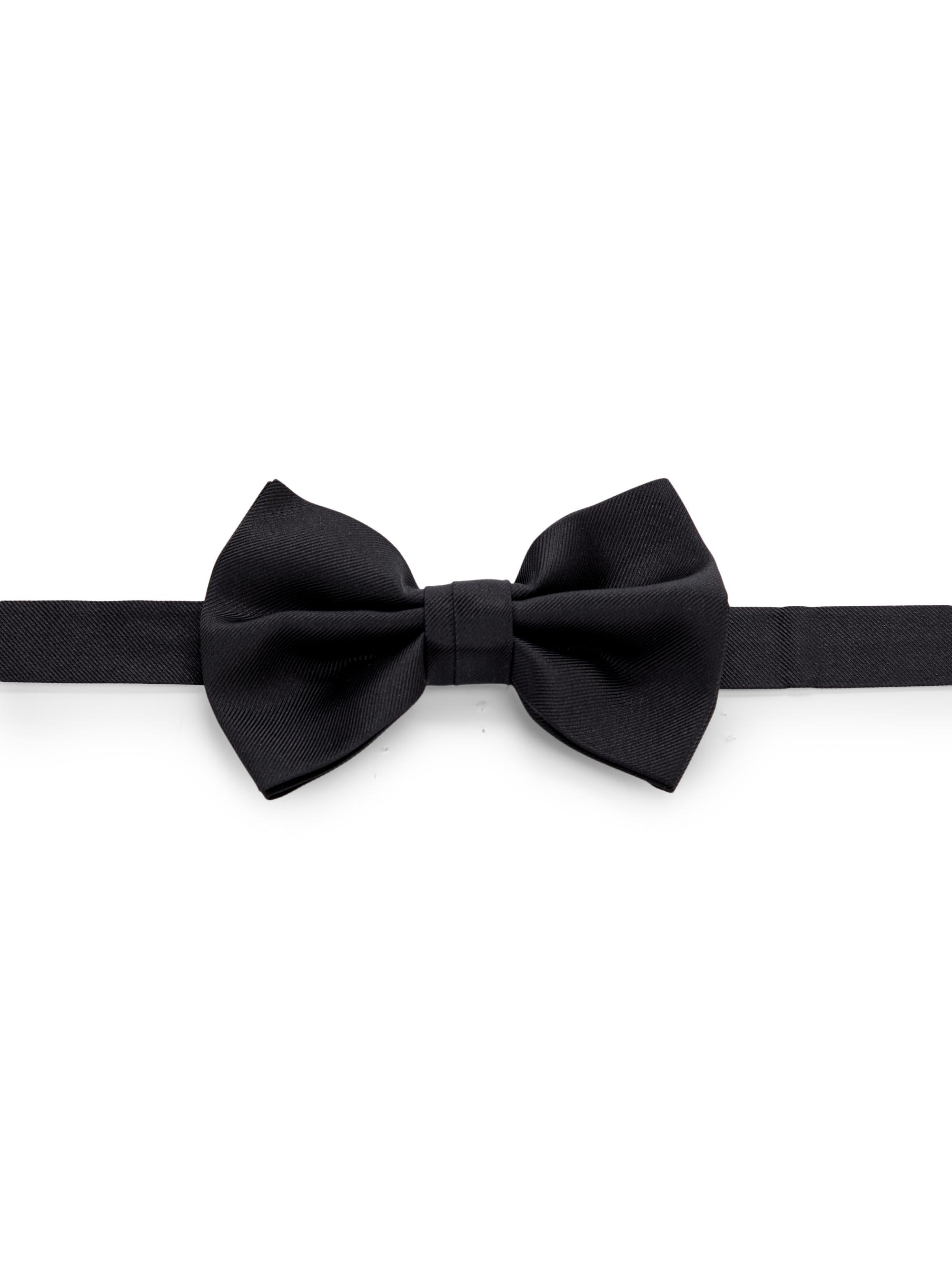 Emporio Armani Men's Black Silk Bow Tie - Black
