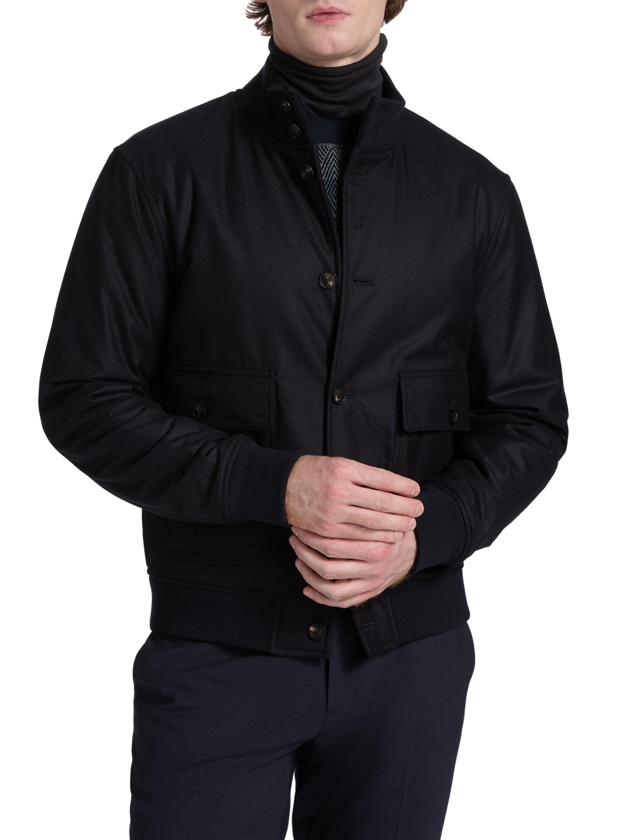 ジャケット・アウター Emporio Armani 90s Stand Collar Jacket Emporio Armani Stretch Nylon Zip-Front Jacket | Saks Fifth Avenue