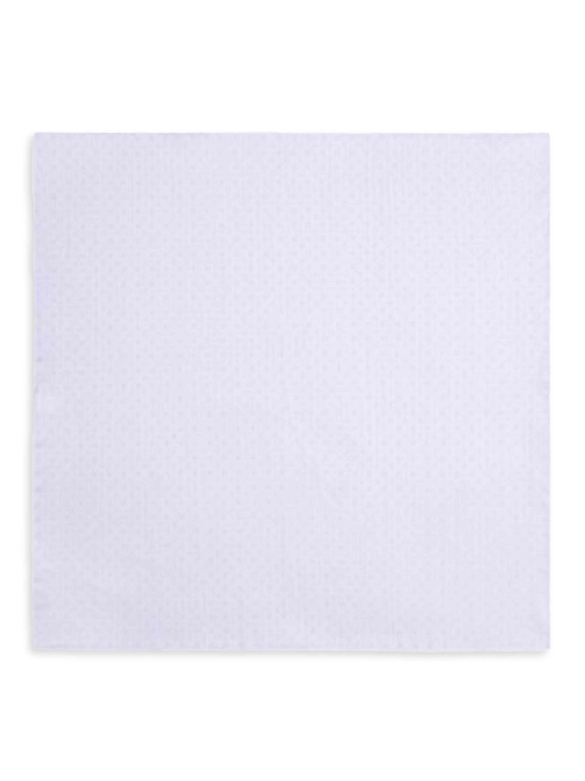 Stefano Ricci Men's Cotton Pocket Square - White