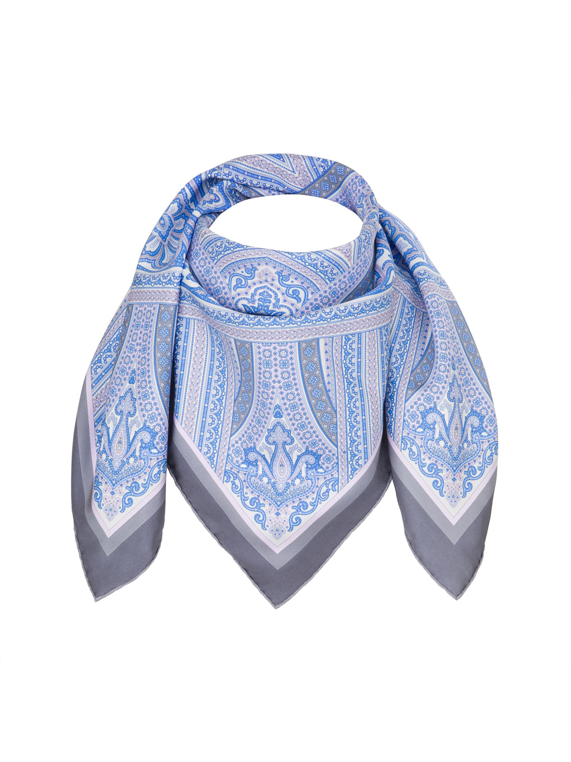 Stefano Ricci Men's Silk Ornamented Foulard - Grey Blue