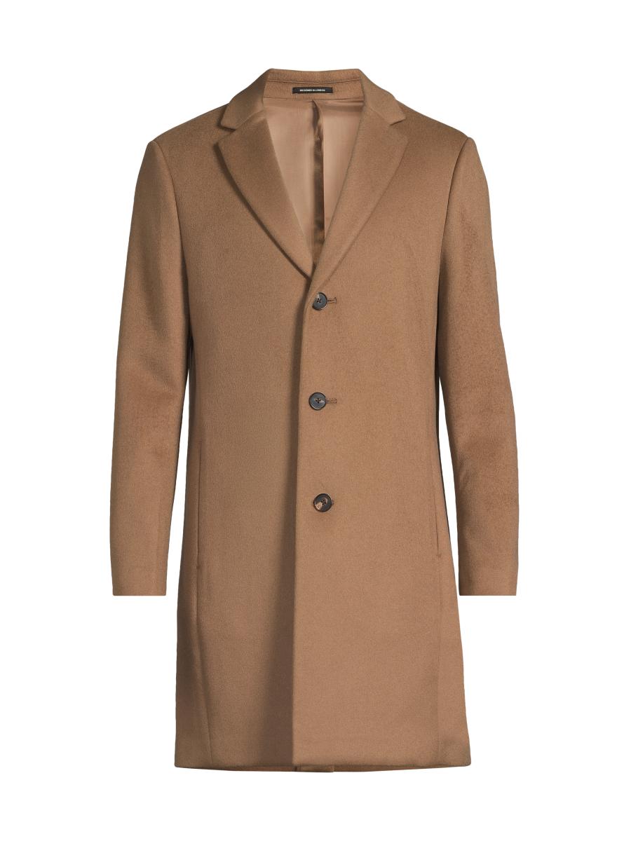 Reiss Men's Gable Wool-blend Topcoat In Brown