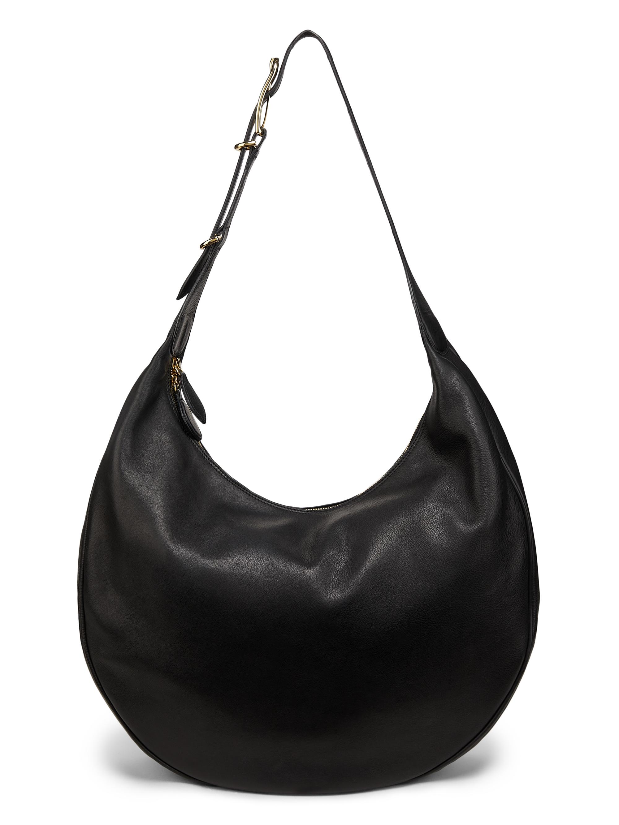 Liffner Women's Moon Suede Hobo Bag - Black