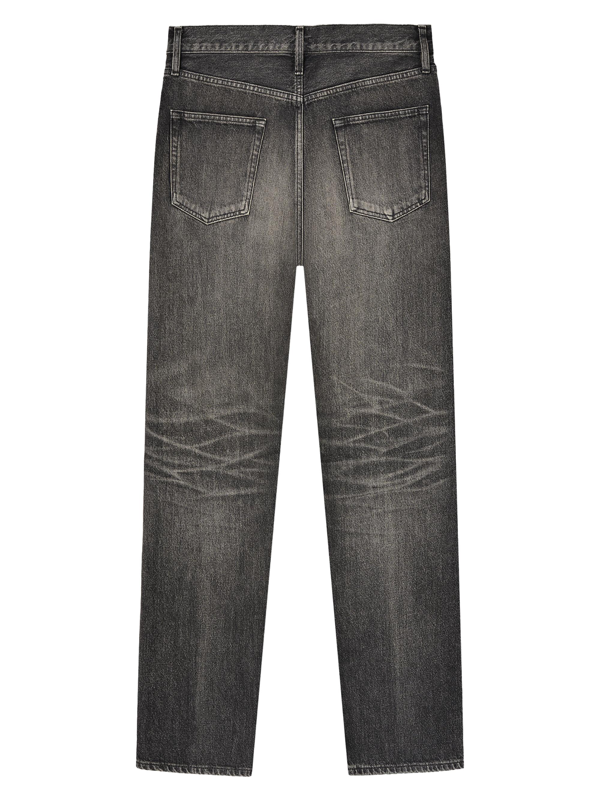 Five-Pocket Cotton Straight-Leg Jeans