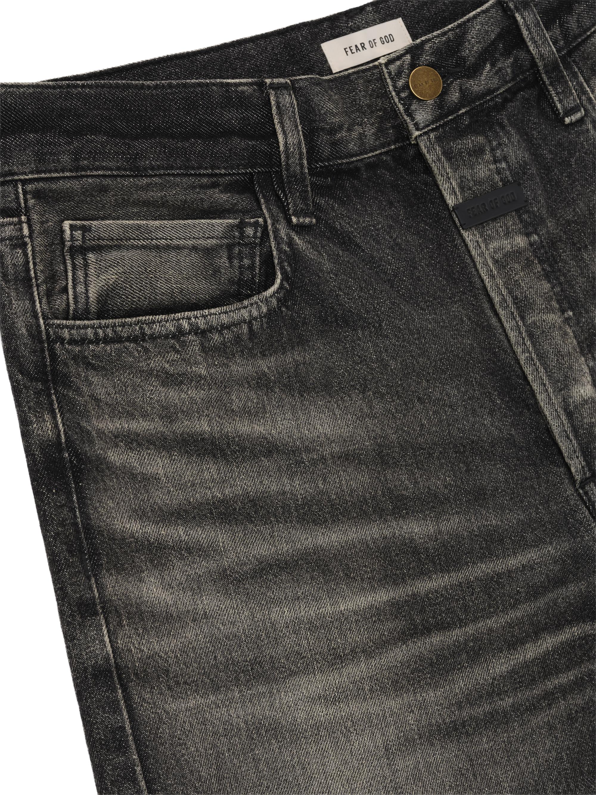 Five-Pocket Cotton Straight-Leg Jeans