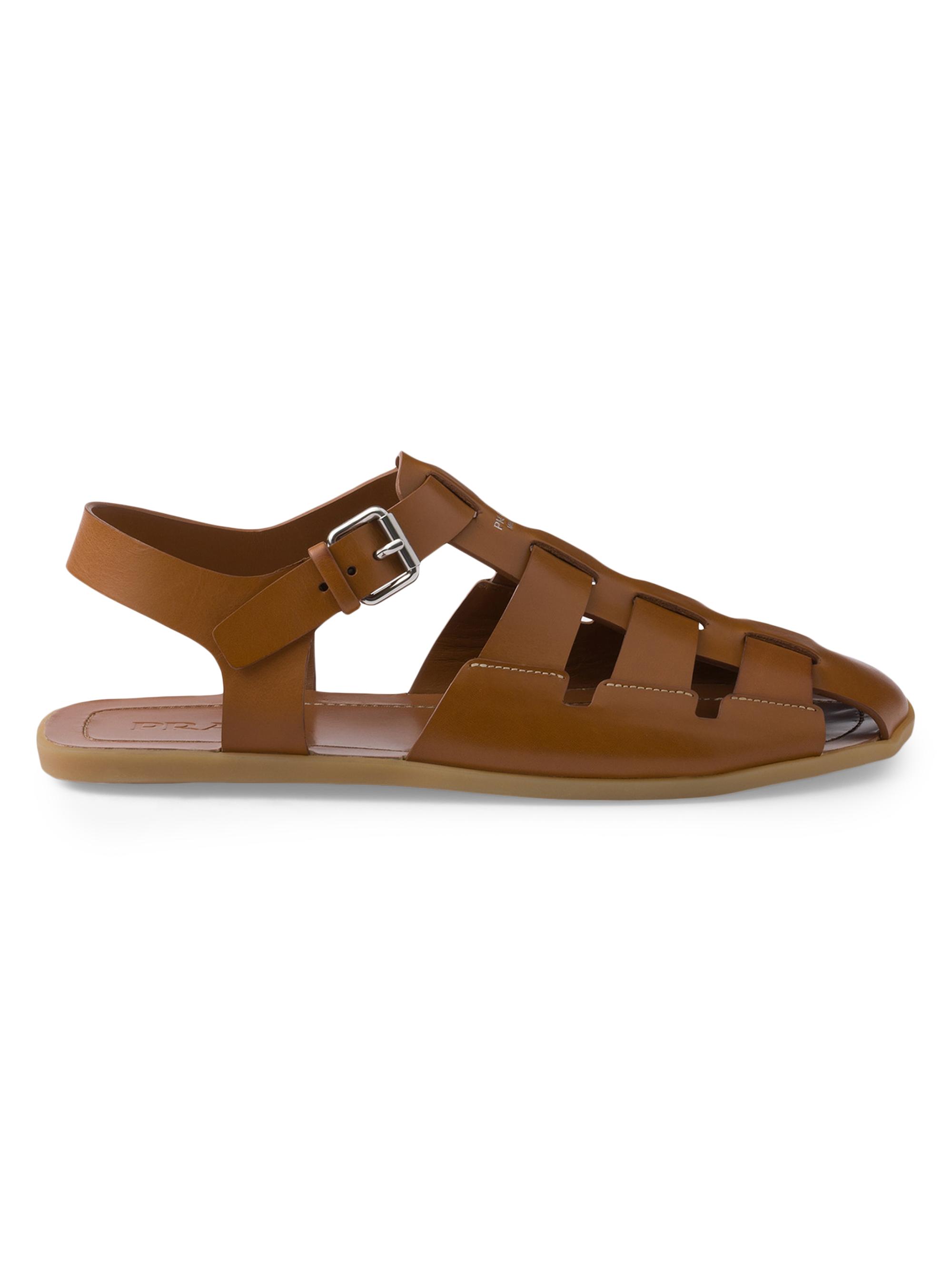 Prada Leather Fisherman Sandals | Saks Fifth Avenue
