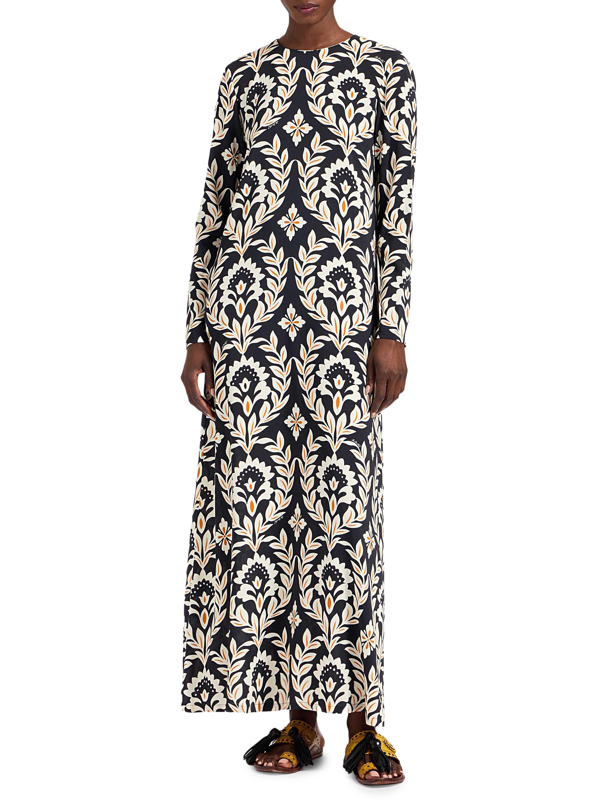 chinese dress ladies Liberace Ciclamino Long Sleeve Swing Dress
