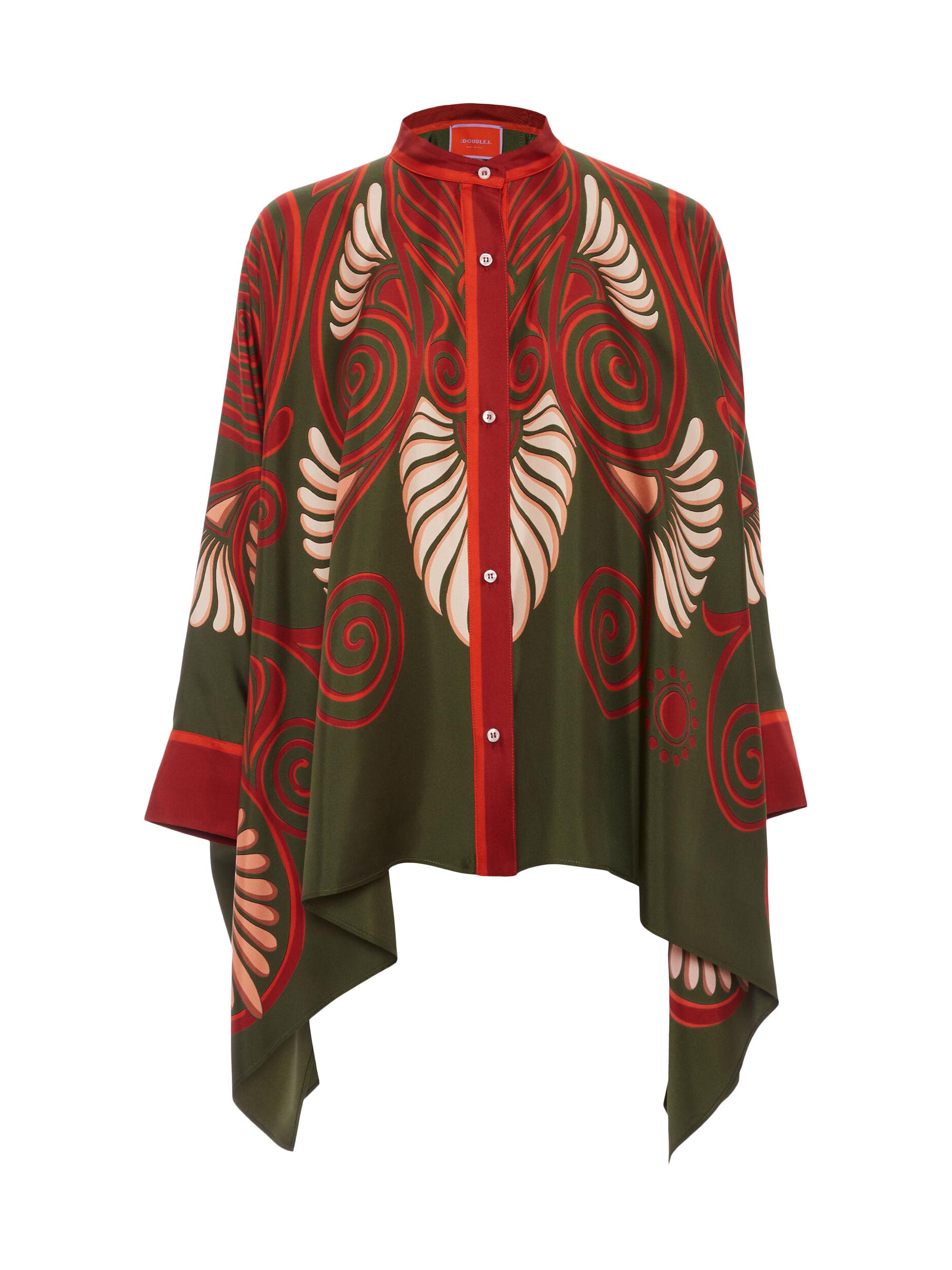 La DoubleJ Women's Foulard Shirt - Kerylos Dark Green