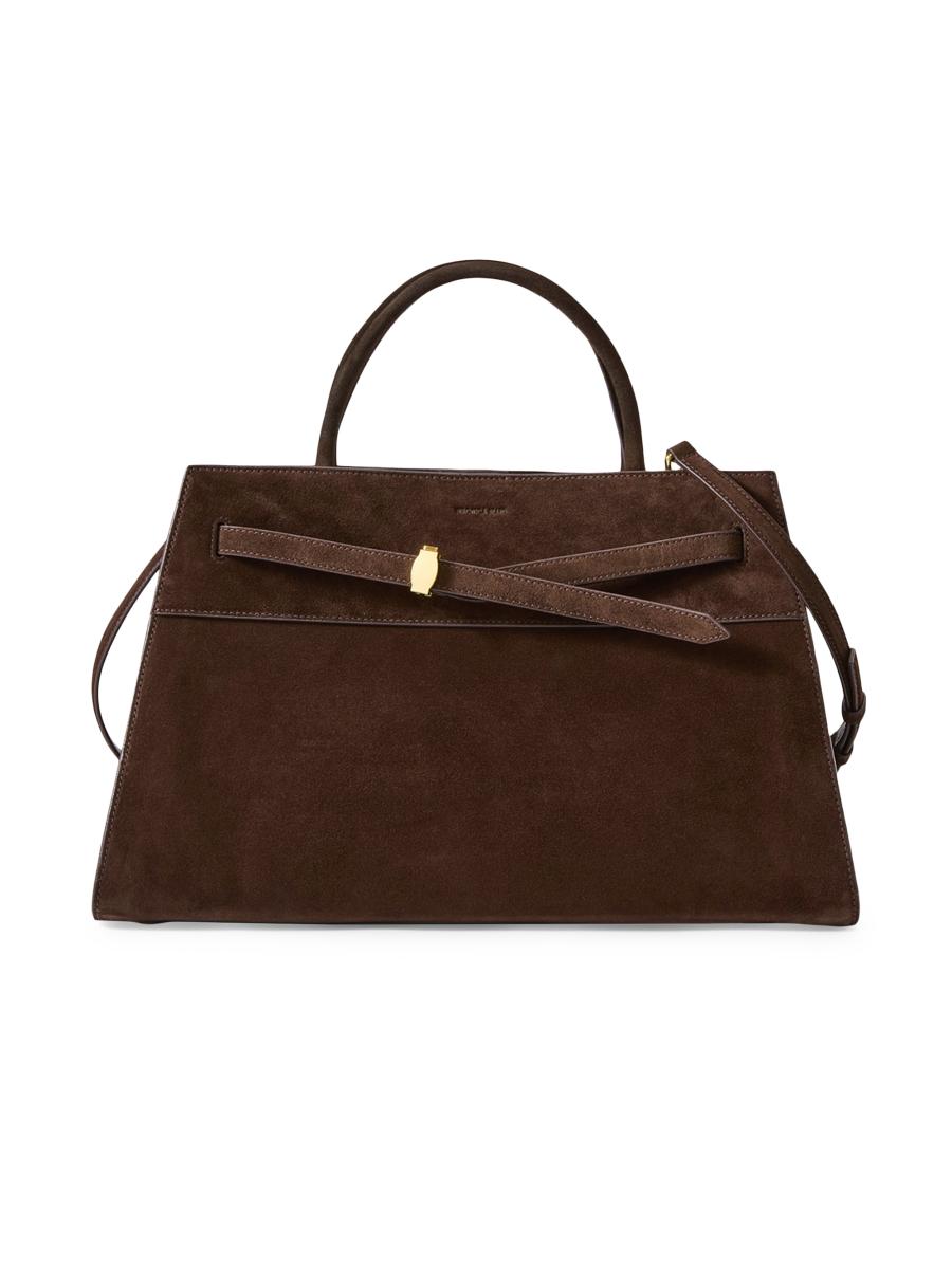 Veronica Beard Women's Suede Top Handle Bag In Brown