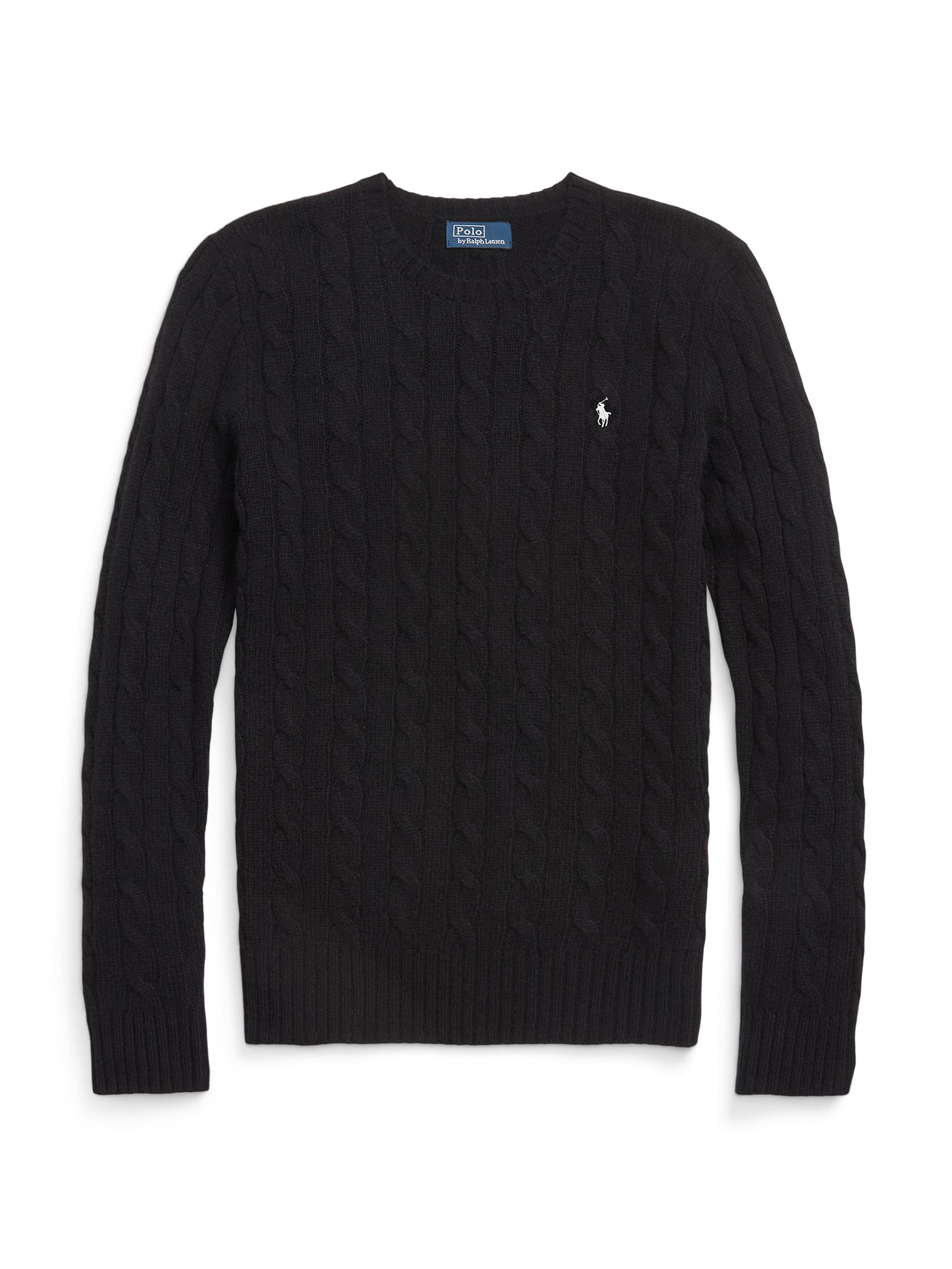 Polo Ralph Lauren Women's Cable-Knit Wool-Cashmere Sweater - Polo Black