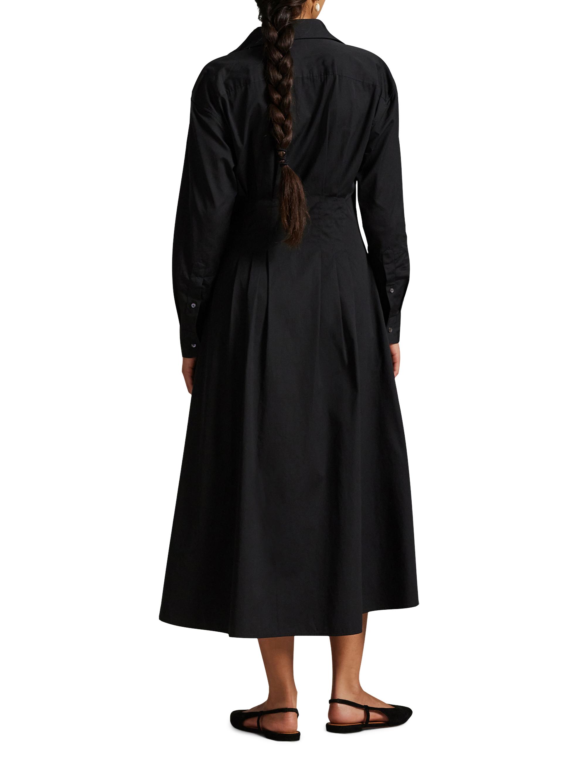 Polo Ralph Lauren Pleated Cotton-Blend Fit & Flare Shirtdress | Saks Fifth  Avenue