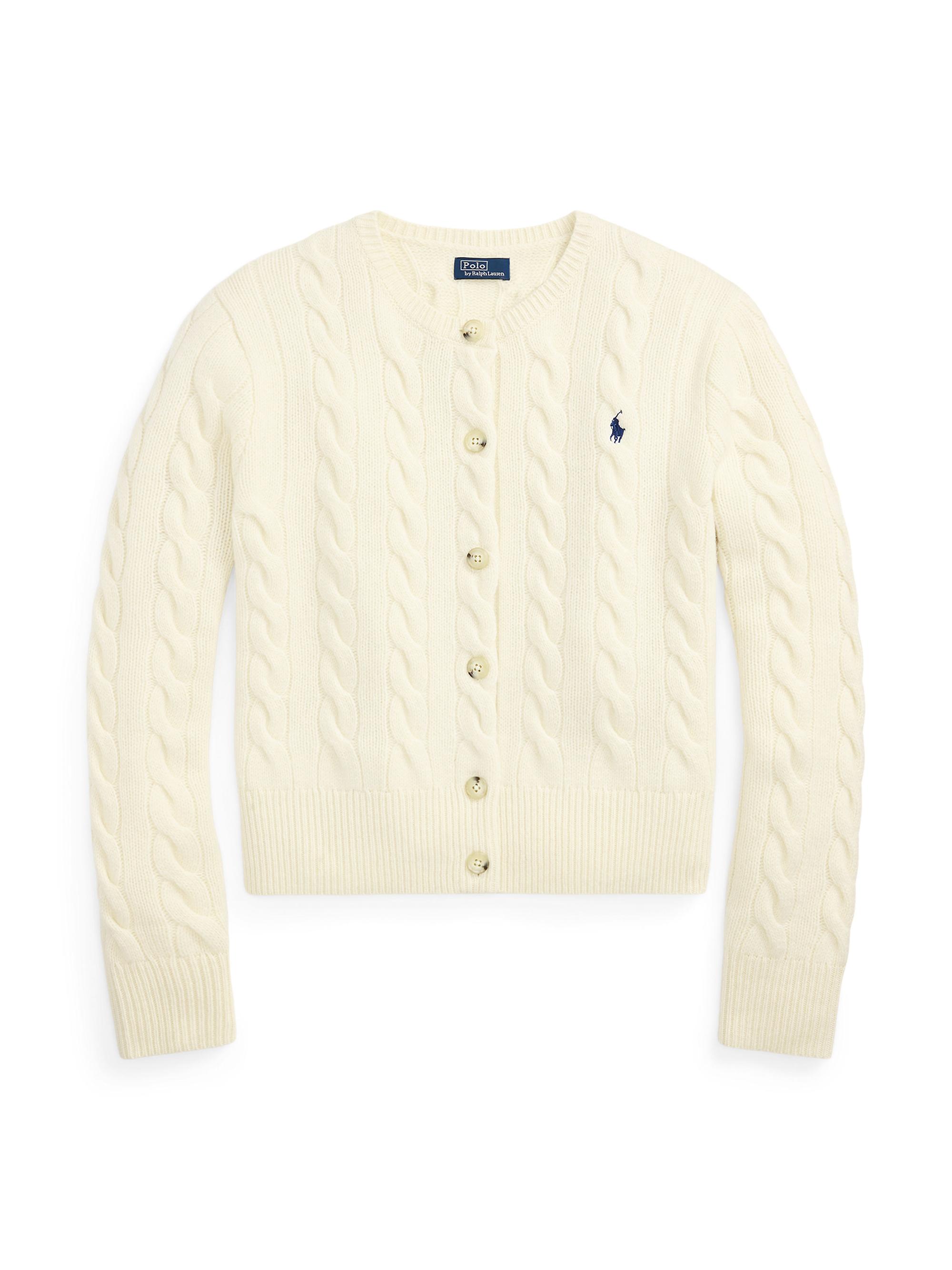 Polo Ralph Lauren Women's Cable-Knit Wool-Cashmere Cardigan - Winter Night Navy