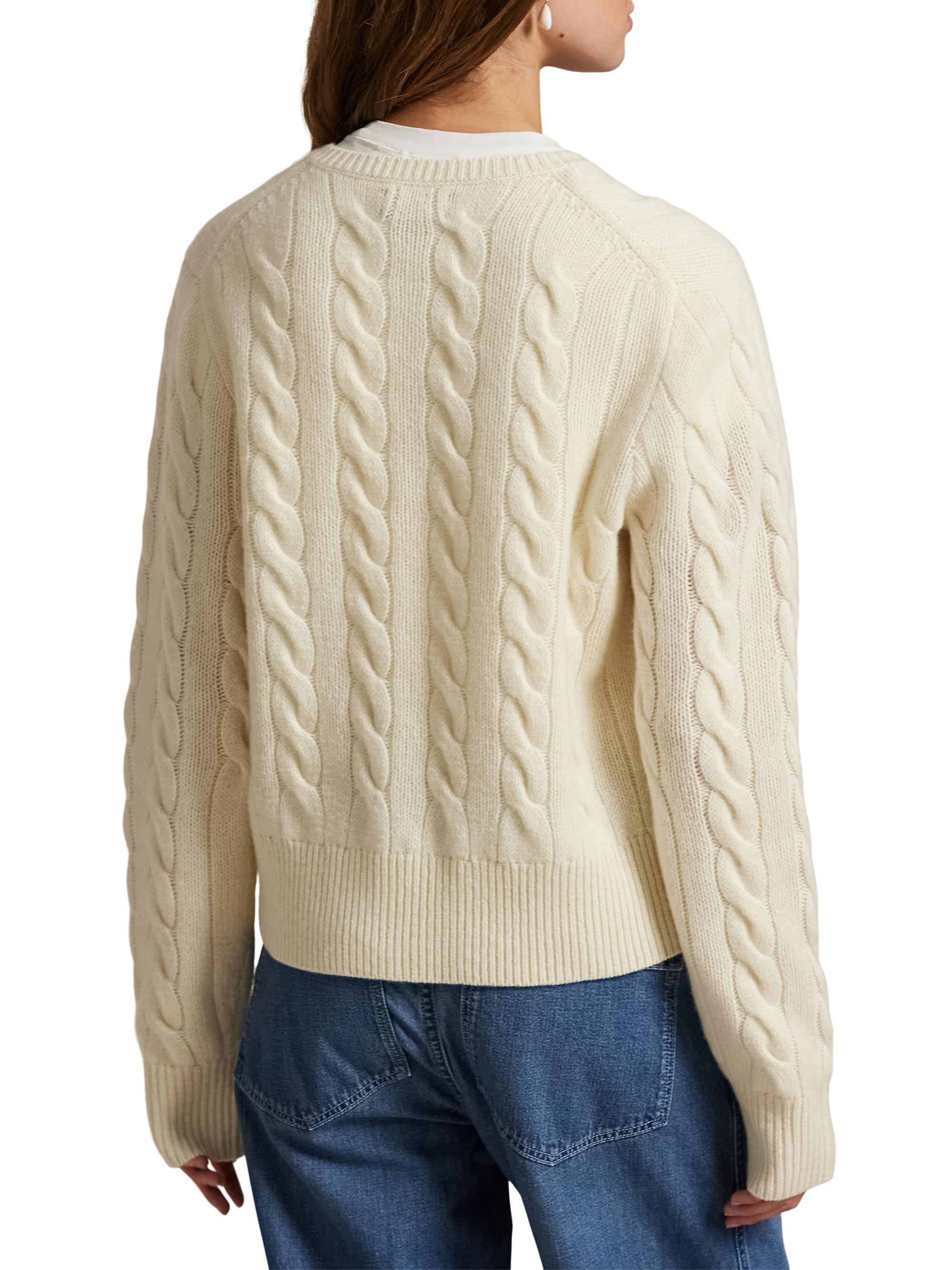 Cable-Knit Wool-Cashmere Cardigan