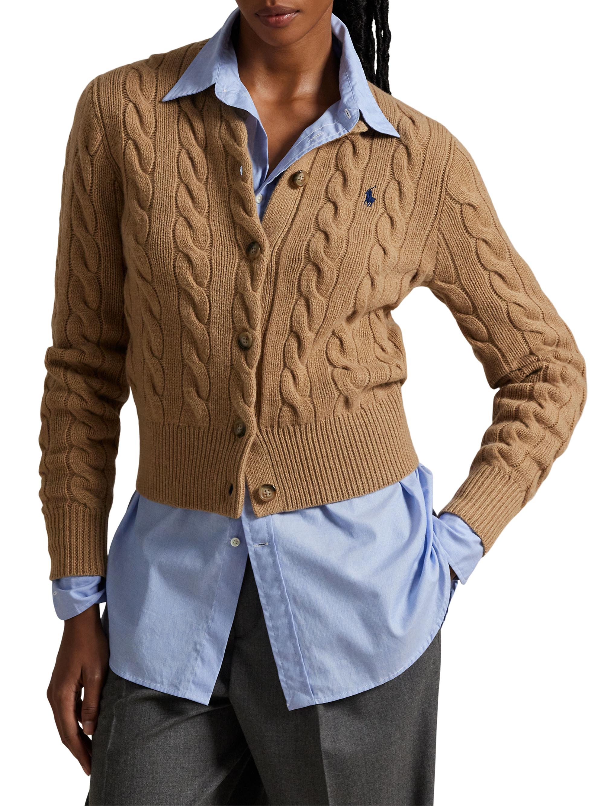Polo Ralph Lauren Cable-Knit Wool-Cashmere Cardigan | Saks Fifth