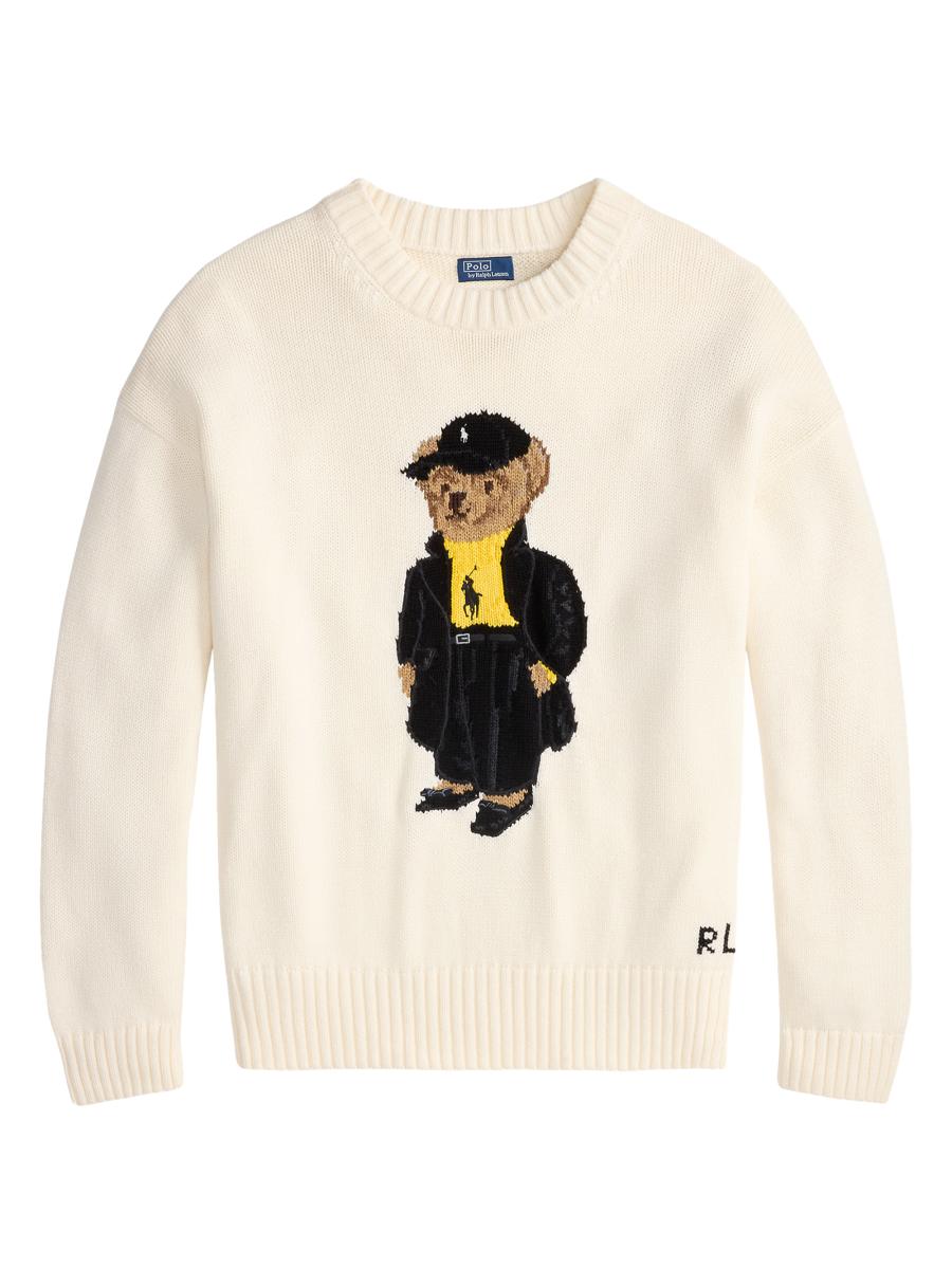 Polo Ralph Lauren Polo Bear Crewneck Cotton Sweater | Saks Fifth