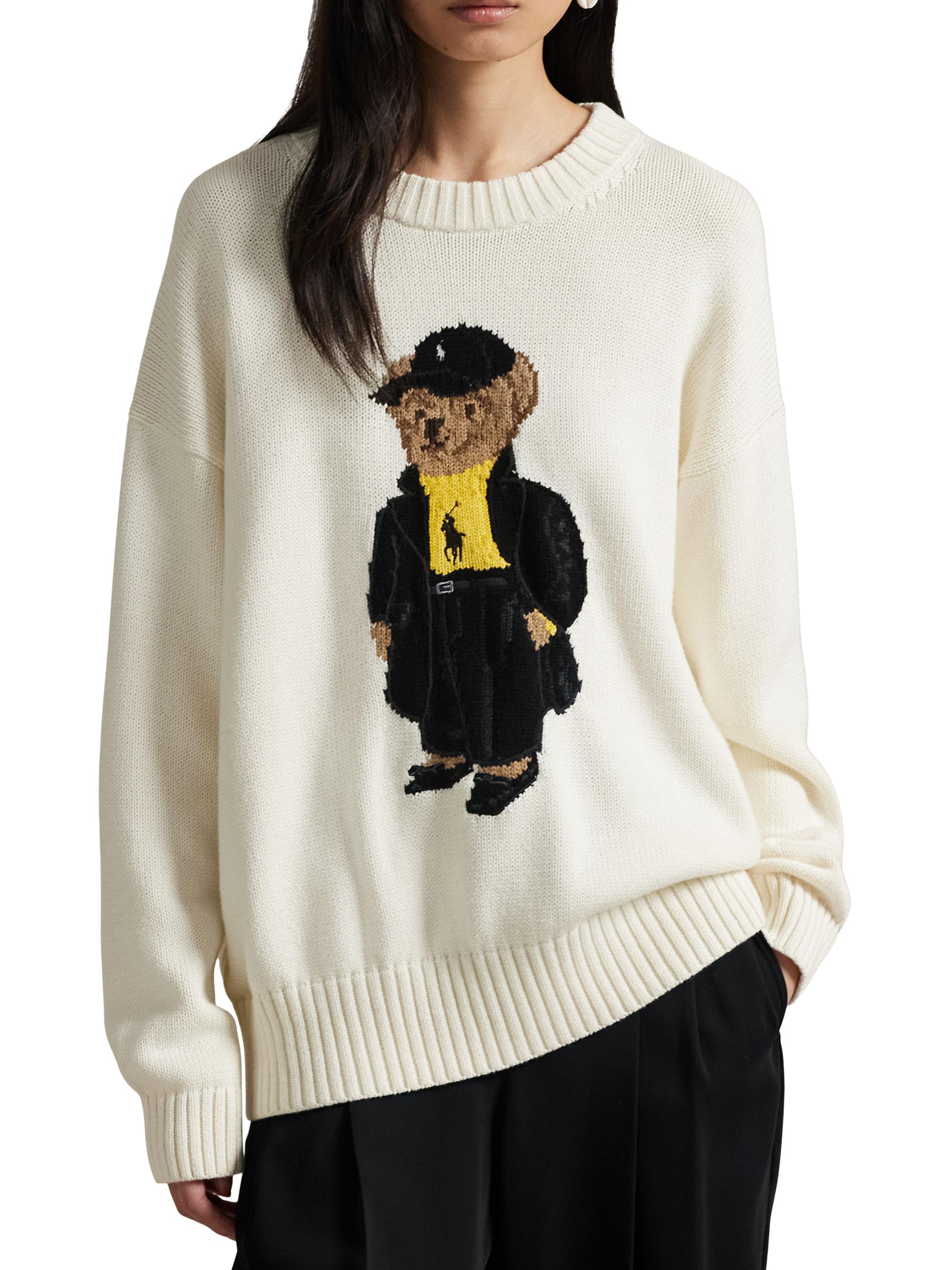 Polo Ralph Lauren Polo Bear Crewneck Cotton Sweater | Saks Fifth