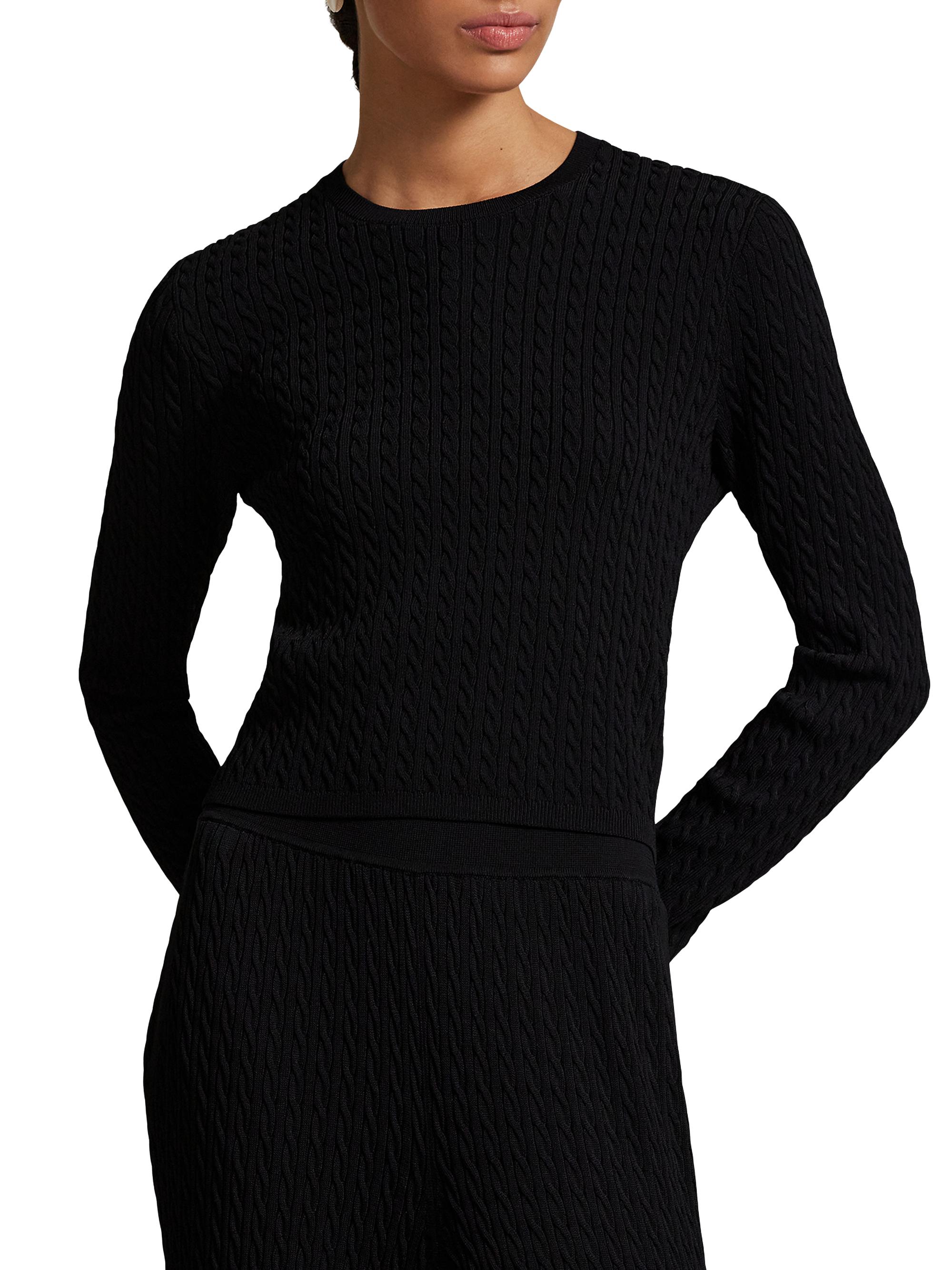 Cable-Knit Crewneck Sweater