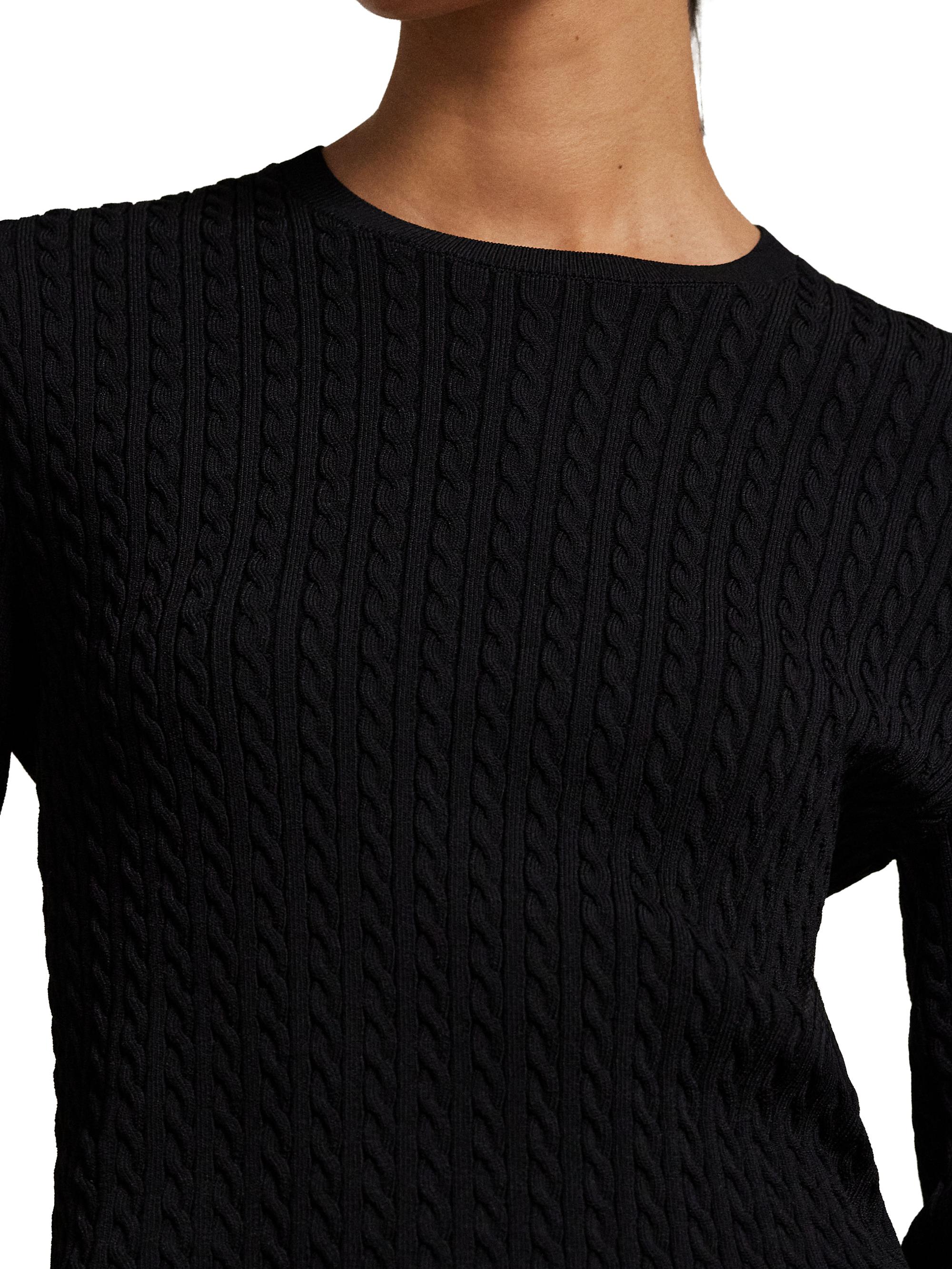 Cable-Knit Crewneck Sweater