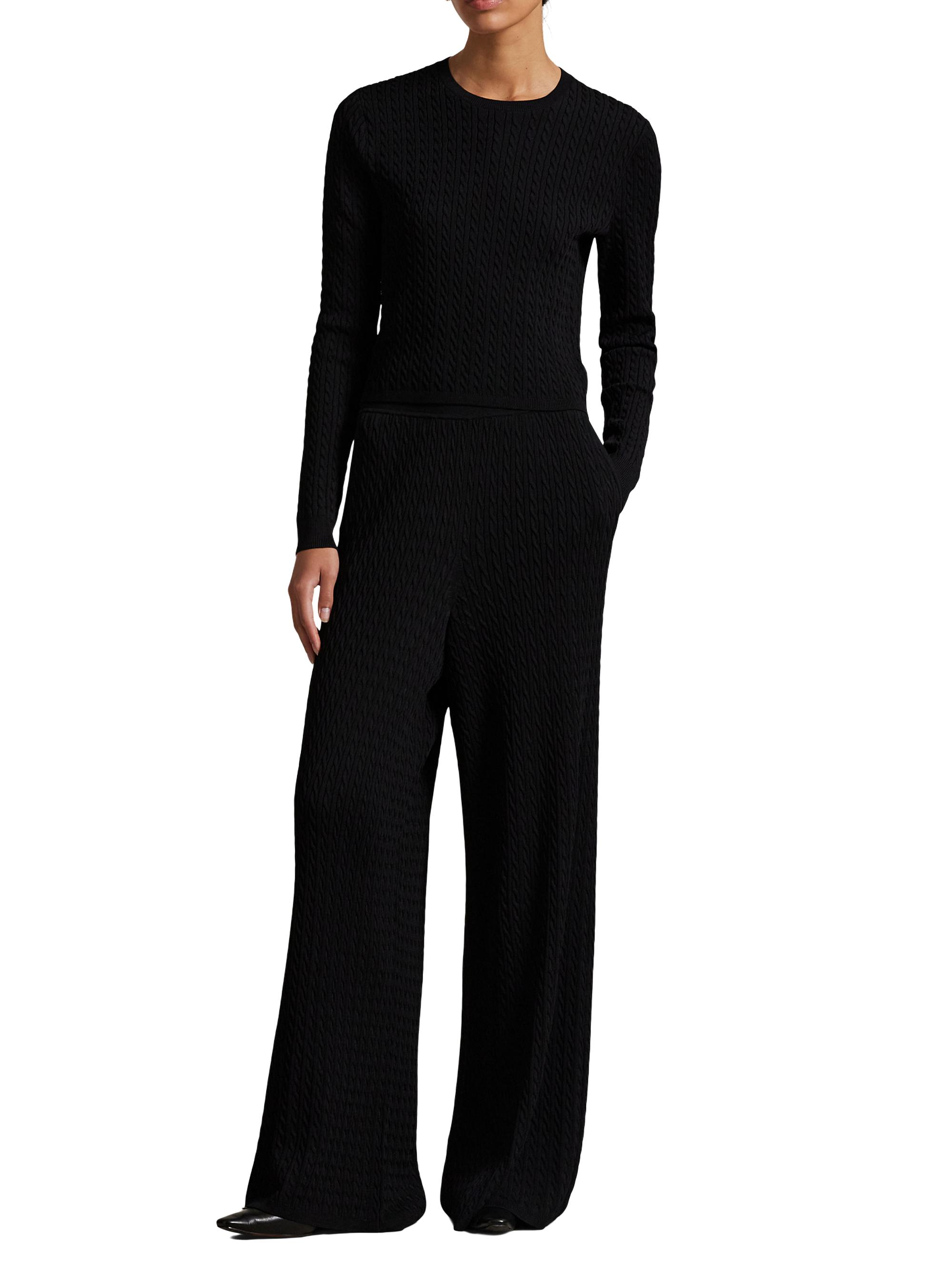 Cable-Knit Crewneck Sweater