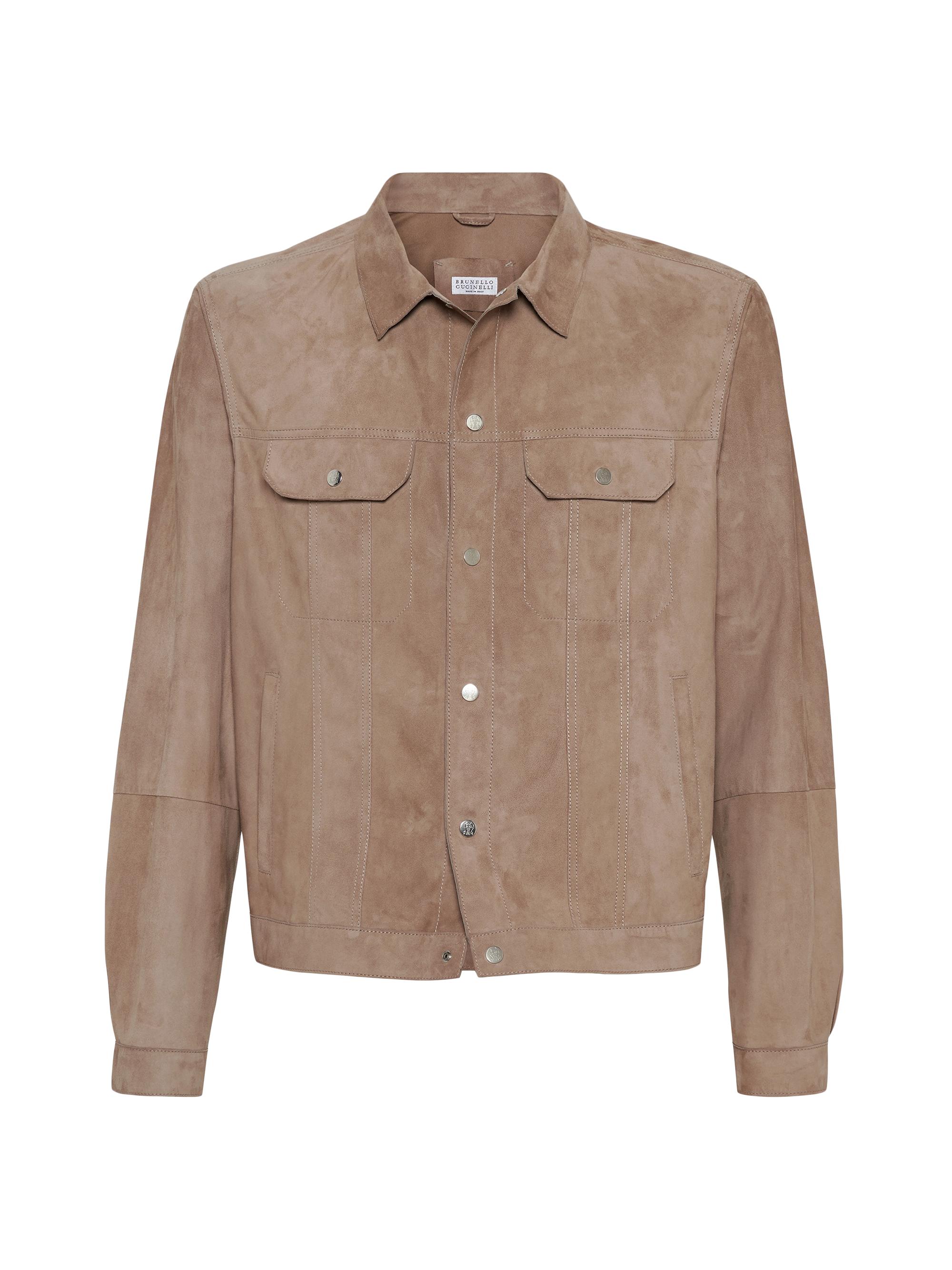 Brunello Cucinelli Men's Suede Four Pocket Jacket - Hazelnut