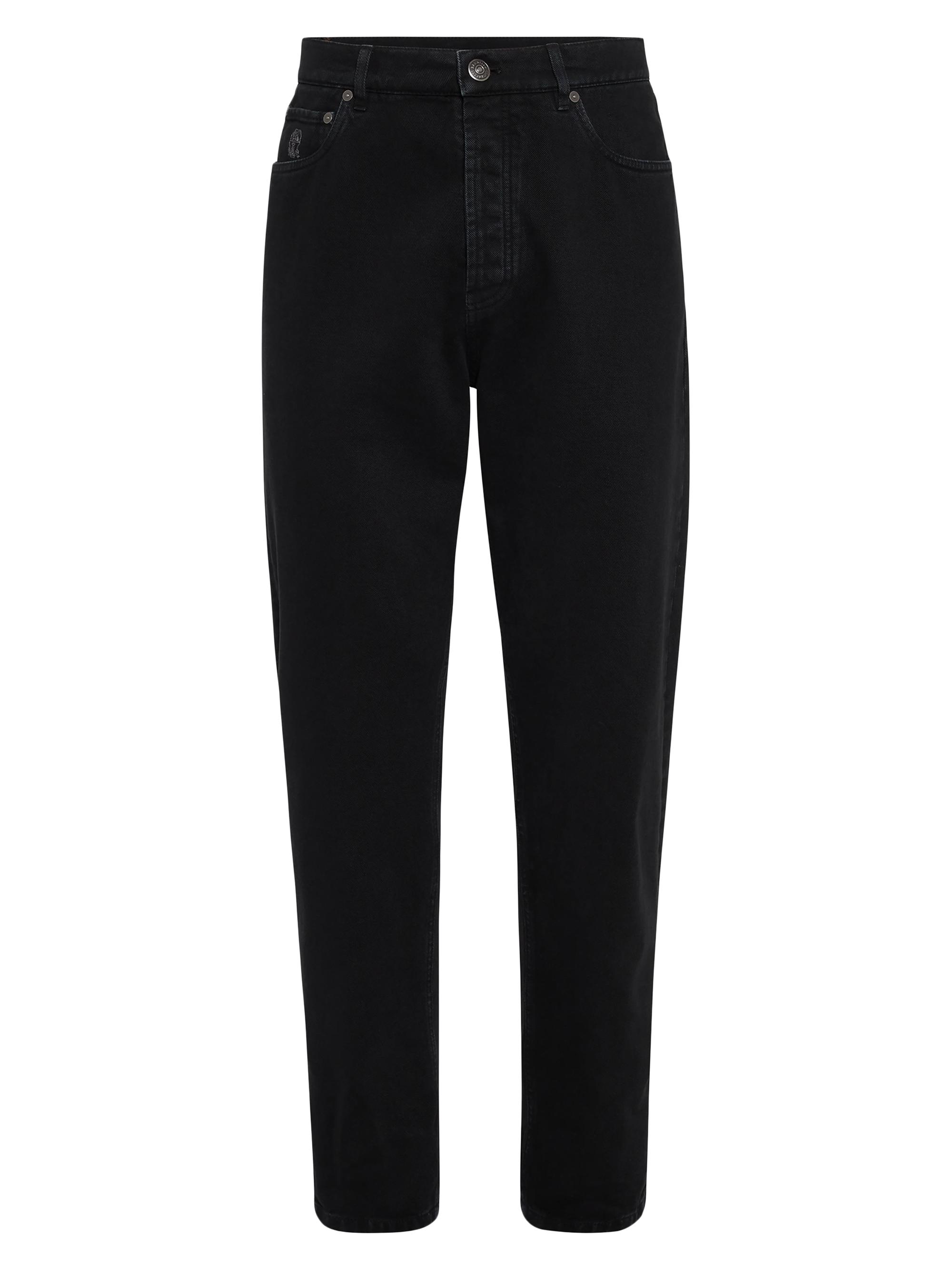 Brunello Cucinelli Greyscale Denim Iconic Fit Five Pocket Jeans