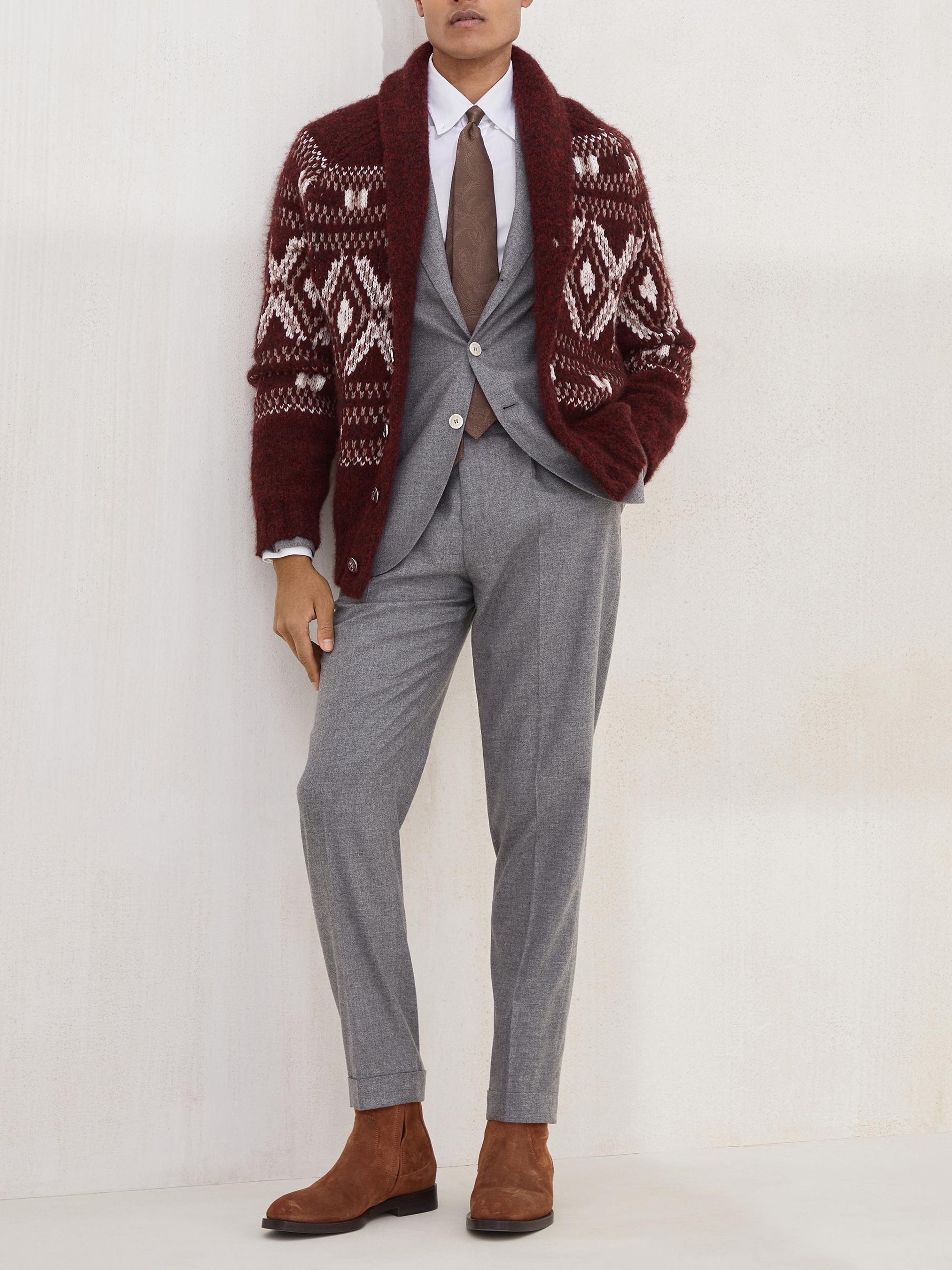 Brunello Cucinelli Alpaca, Virgin Wool and Cashmere Geometric