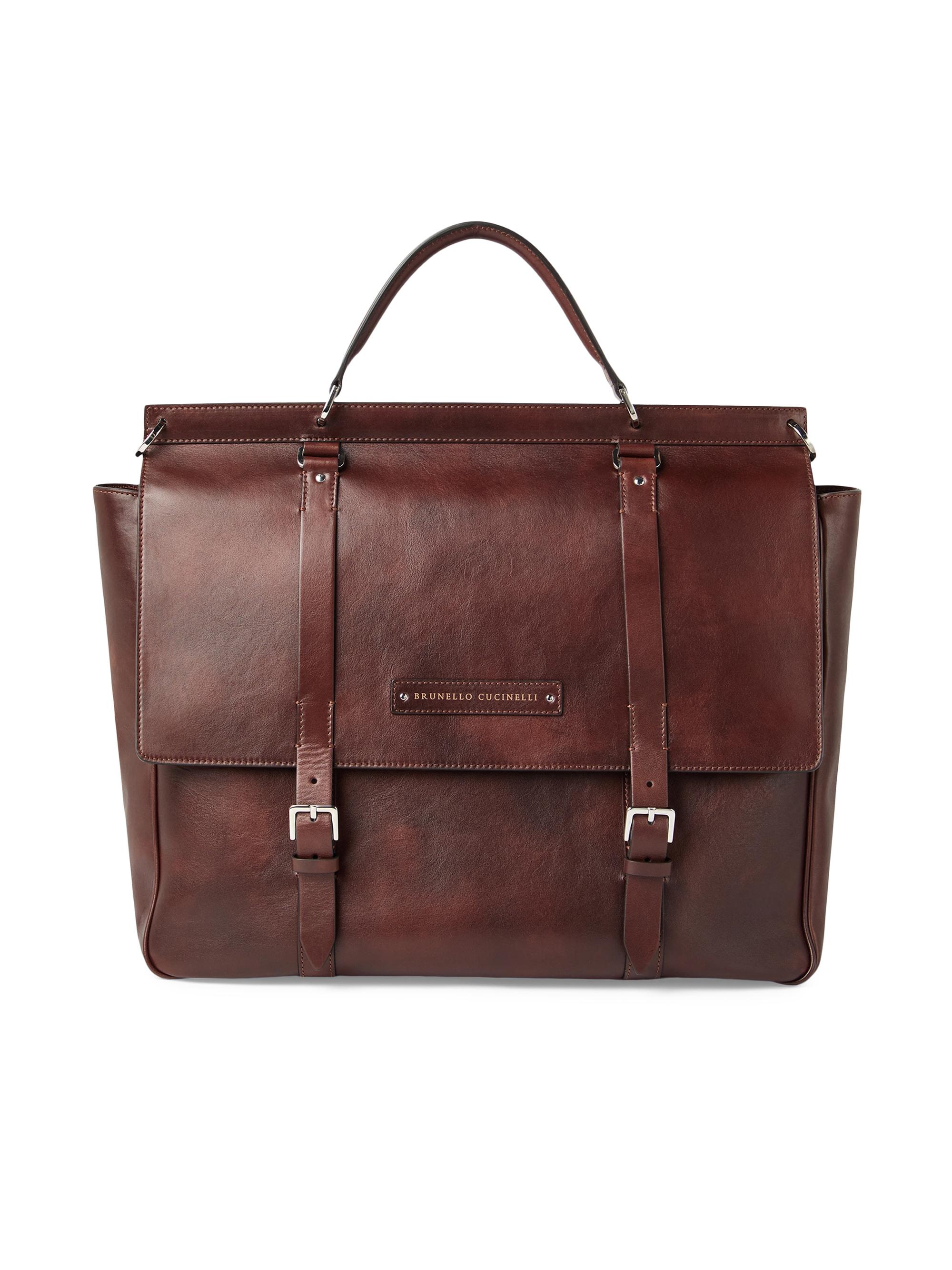 Brunello Cucinelli Burnished Calfskin Country Bag | Saks Fifth Avenue
