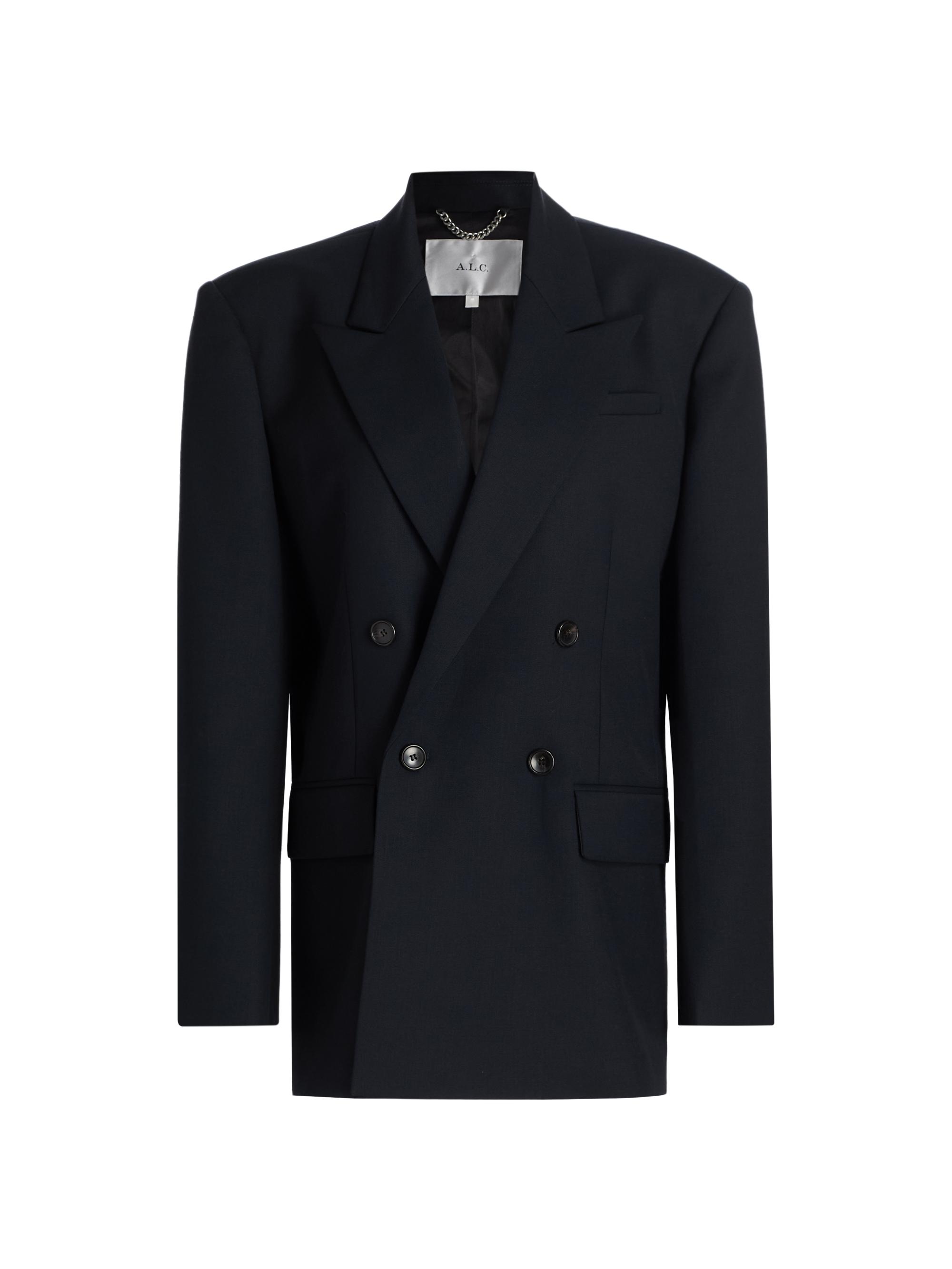 L'AGENCE Jayda Tweed Double-Breasted Blazer | Saks Fifth Avenue
