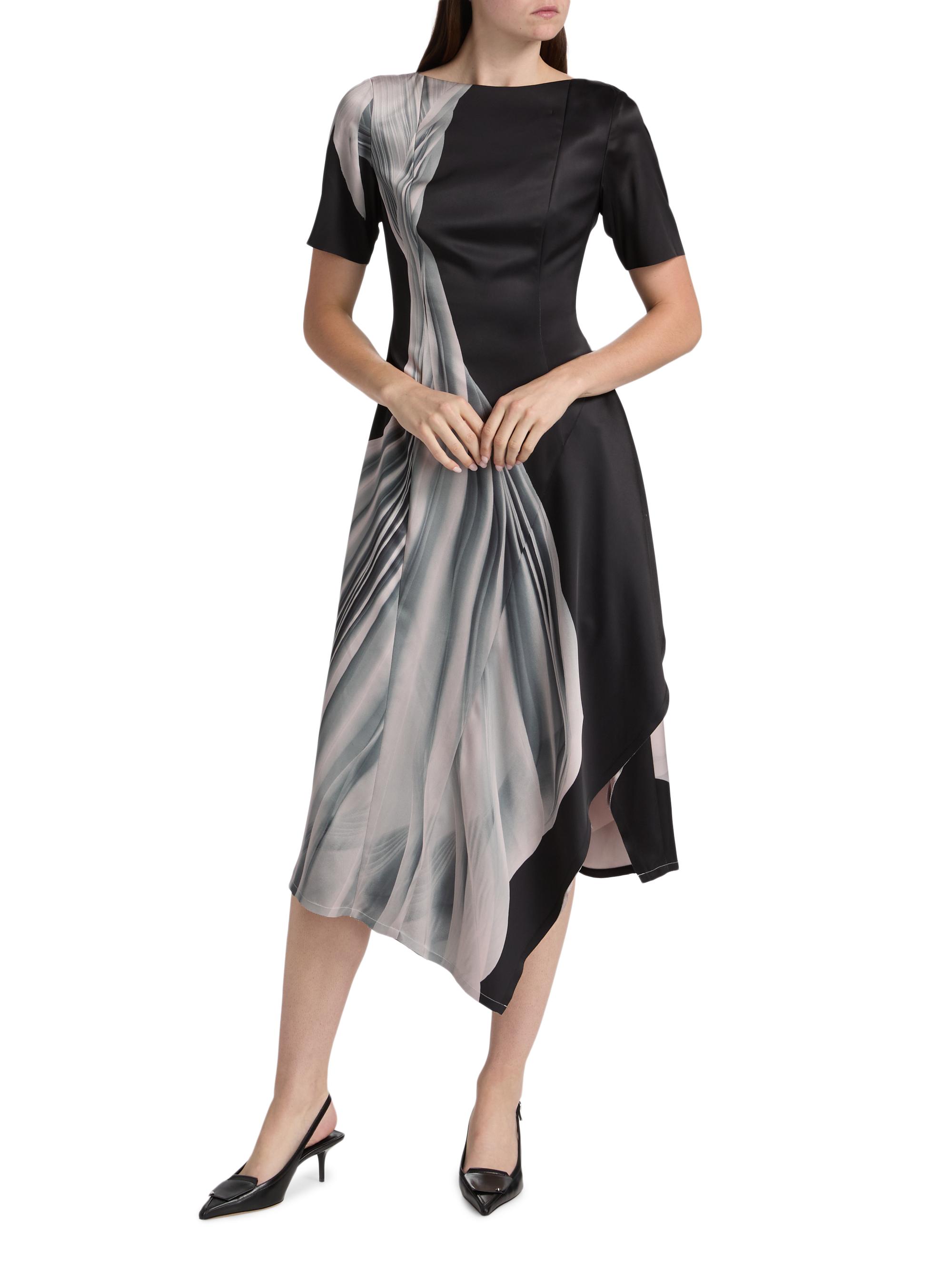 slim fit dress slacks Black Wool Midi Dress – Handmade Pleated Fit & Flare Long Sleeve Elegance  1614 – Xiaolizi