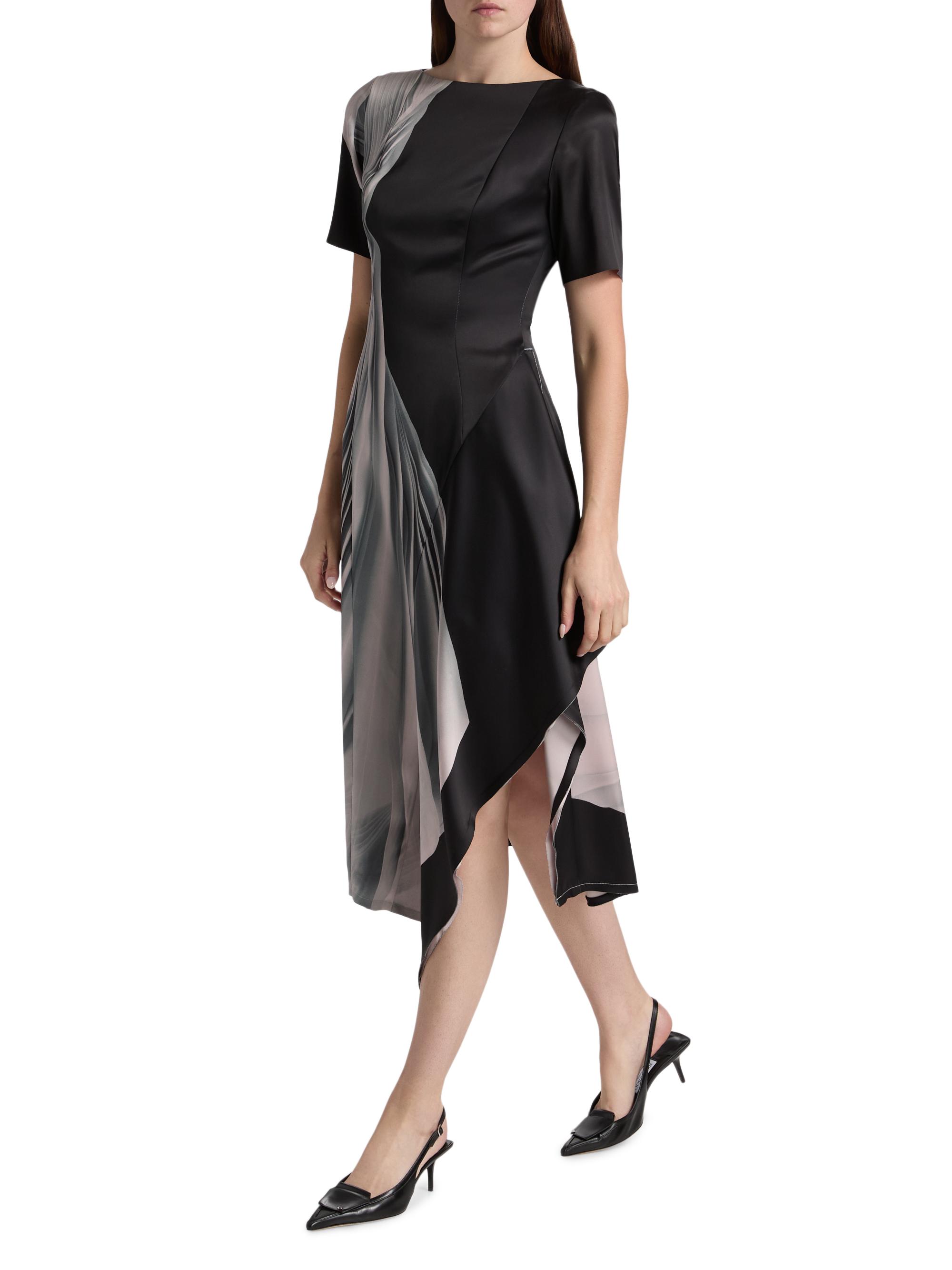 Jason Wu Collection Dancing Pleated Fit-And-Flare Midi-Dress