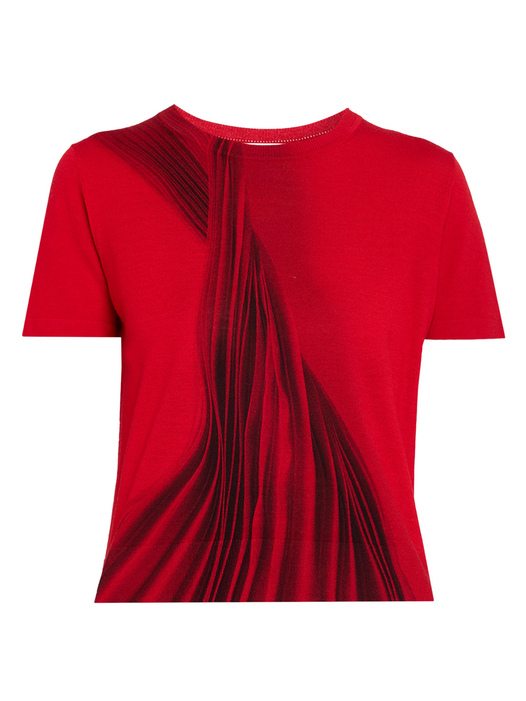 Jason Wu Women's Trompe L'Oeil Merino-Wool Crewneck Sweater - Red Black