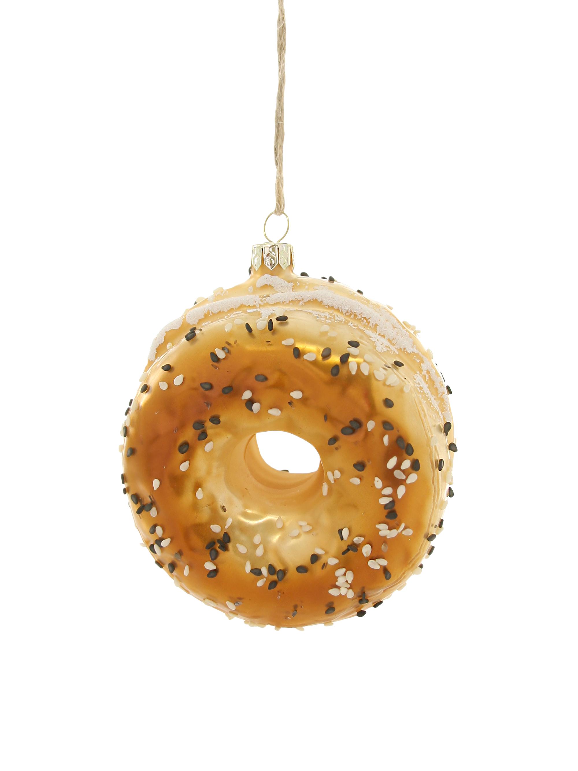 Cody Foster & Co Everything Bagel Glass Ornament