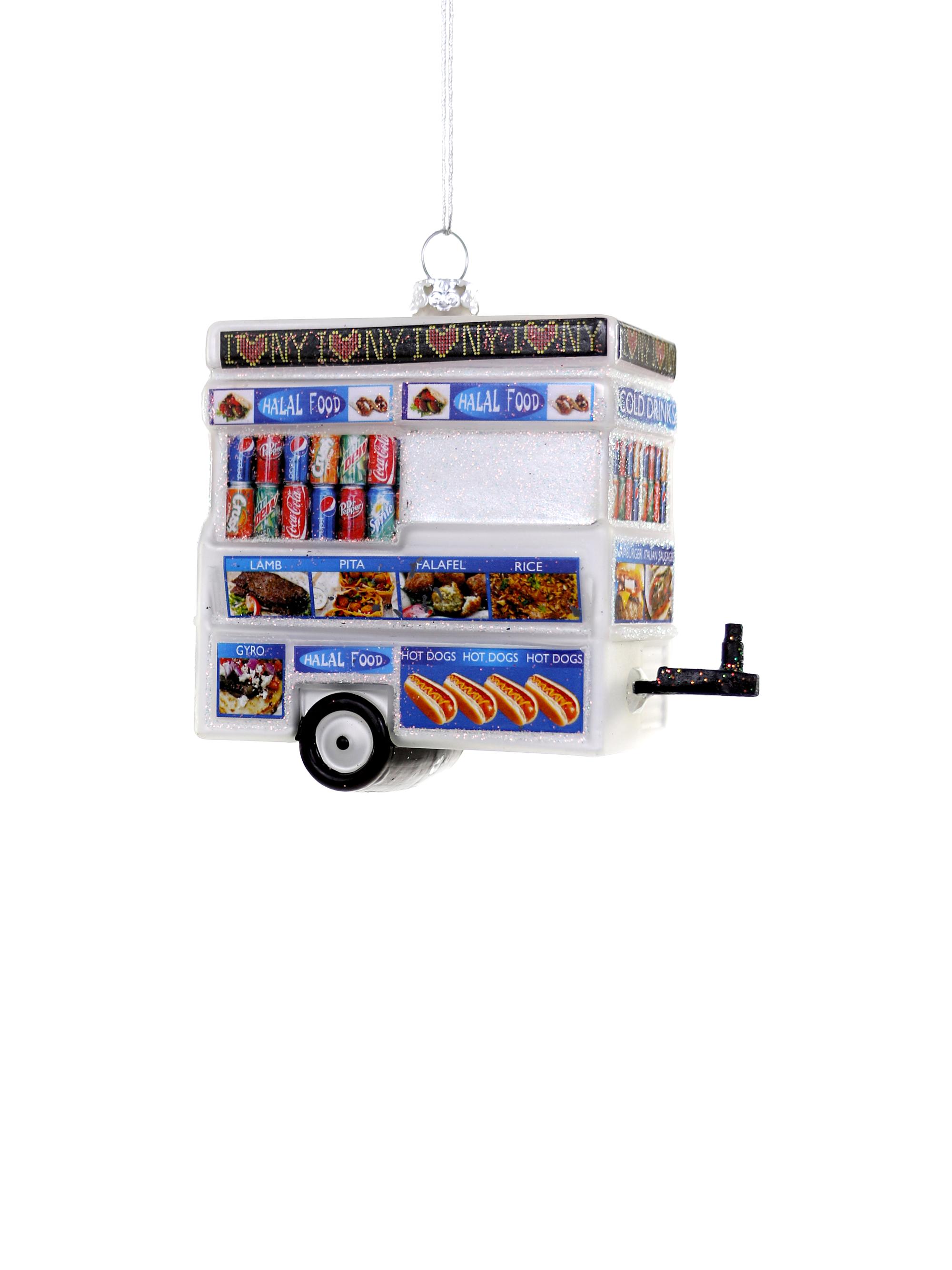 Cody Foster & Co Food Cart Glass Ornament