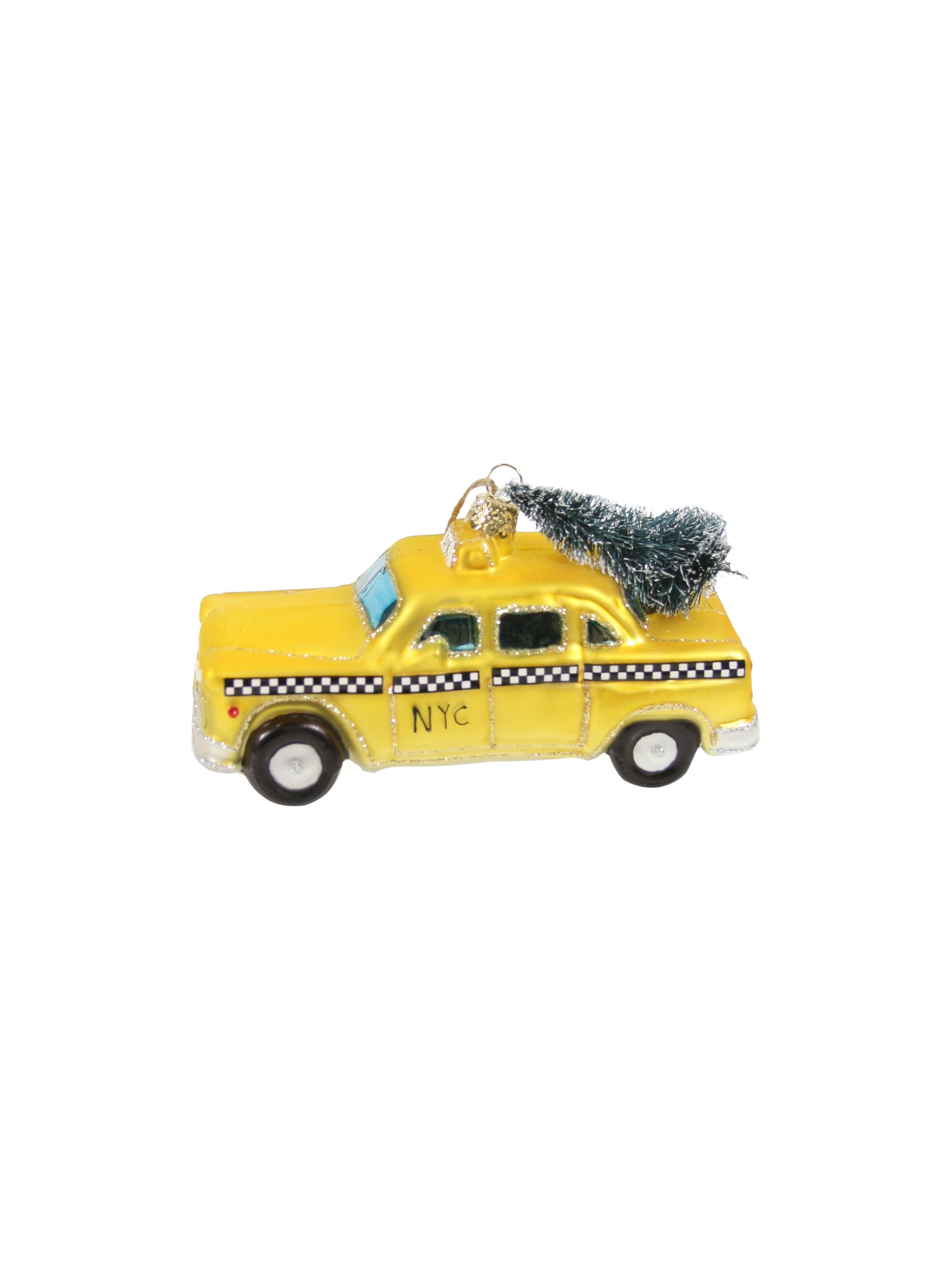 Cody Foster & Co NYC Taxi Glass Ornament