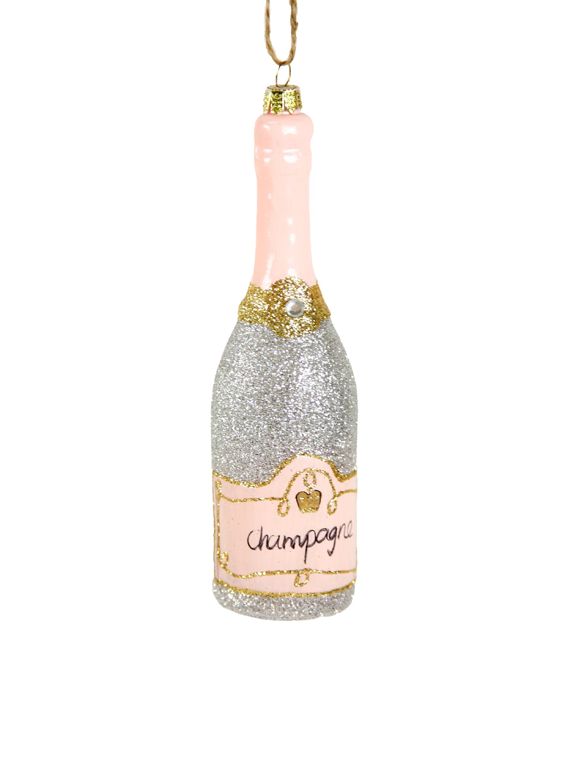 Cody Foster & Co Glittered Champagne Glass Ornament