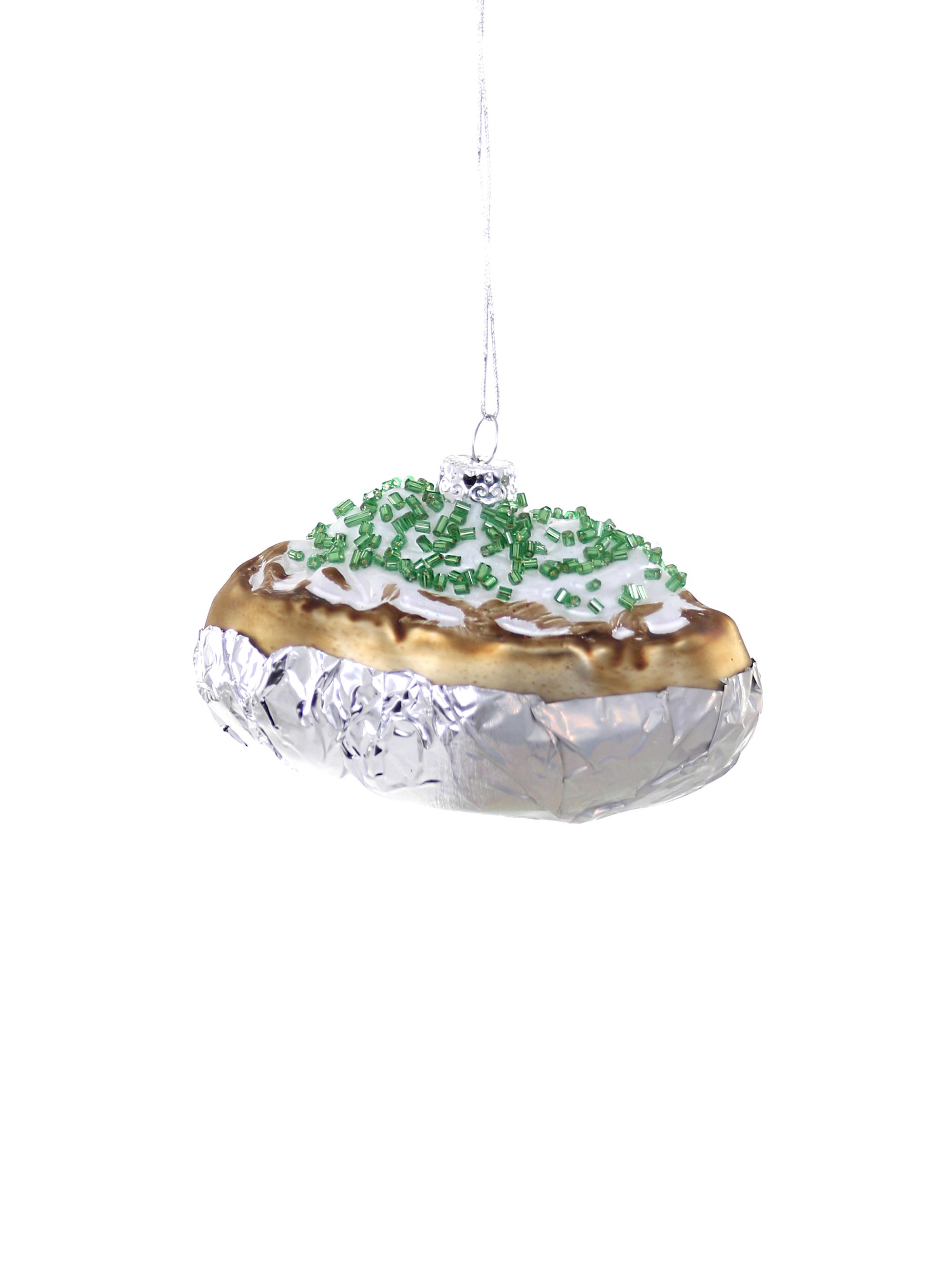 Cody Foster & Co Baked Potato Glass Ornament