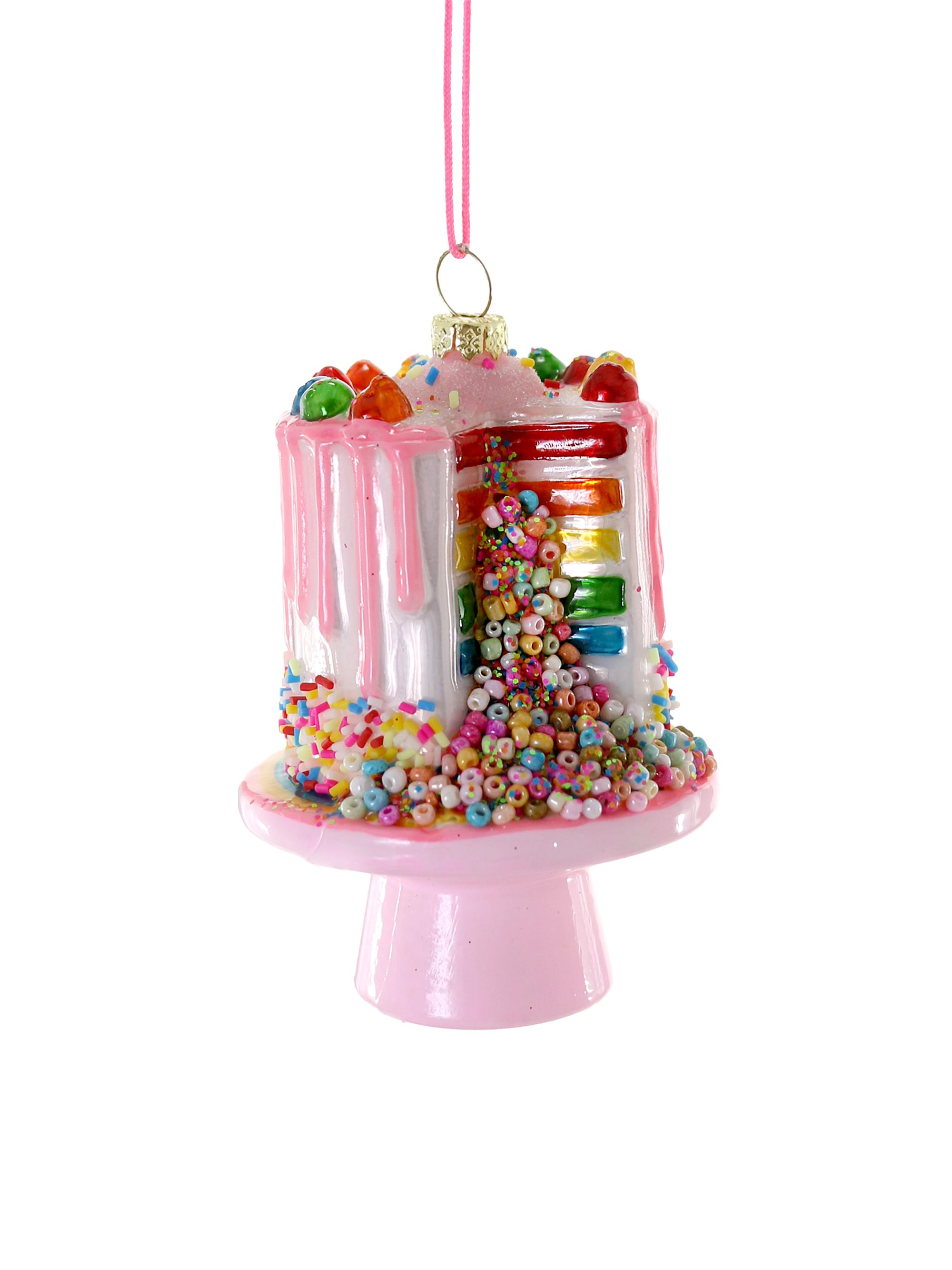 Cody Foster & Co Confetti Cake Glass Ornament