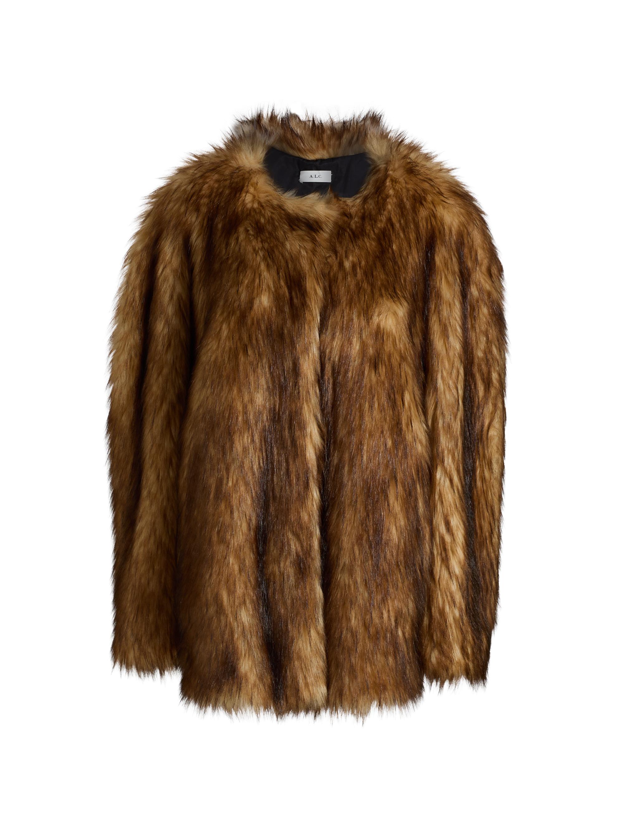 A.L.C. Women's Bria Oversized Faux Fur Coat - Brown