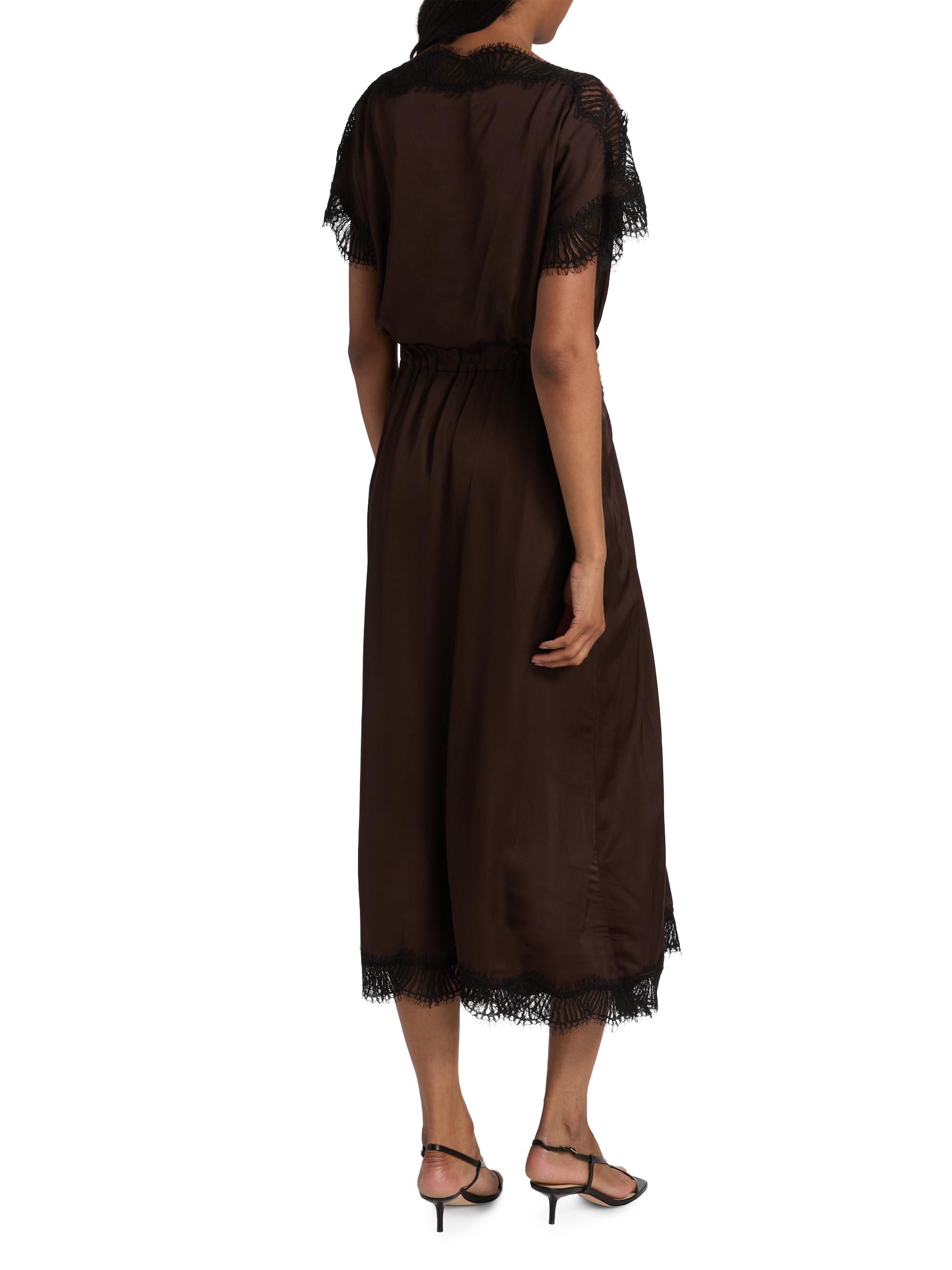 A.L.C. Luna Draped Lace-Trimmed Dress | Saks Fifth Avenue