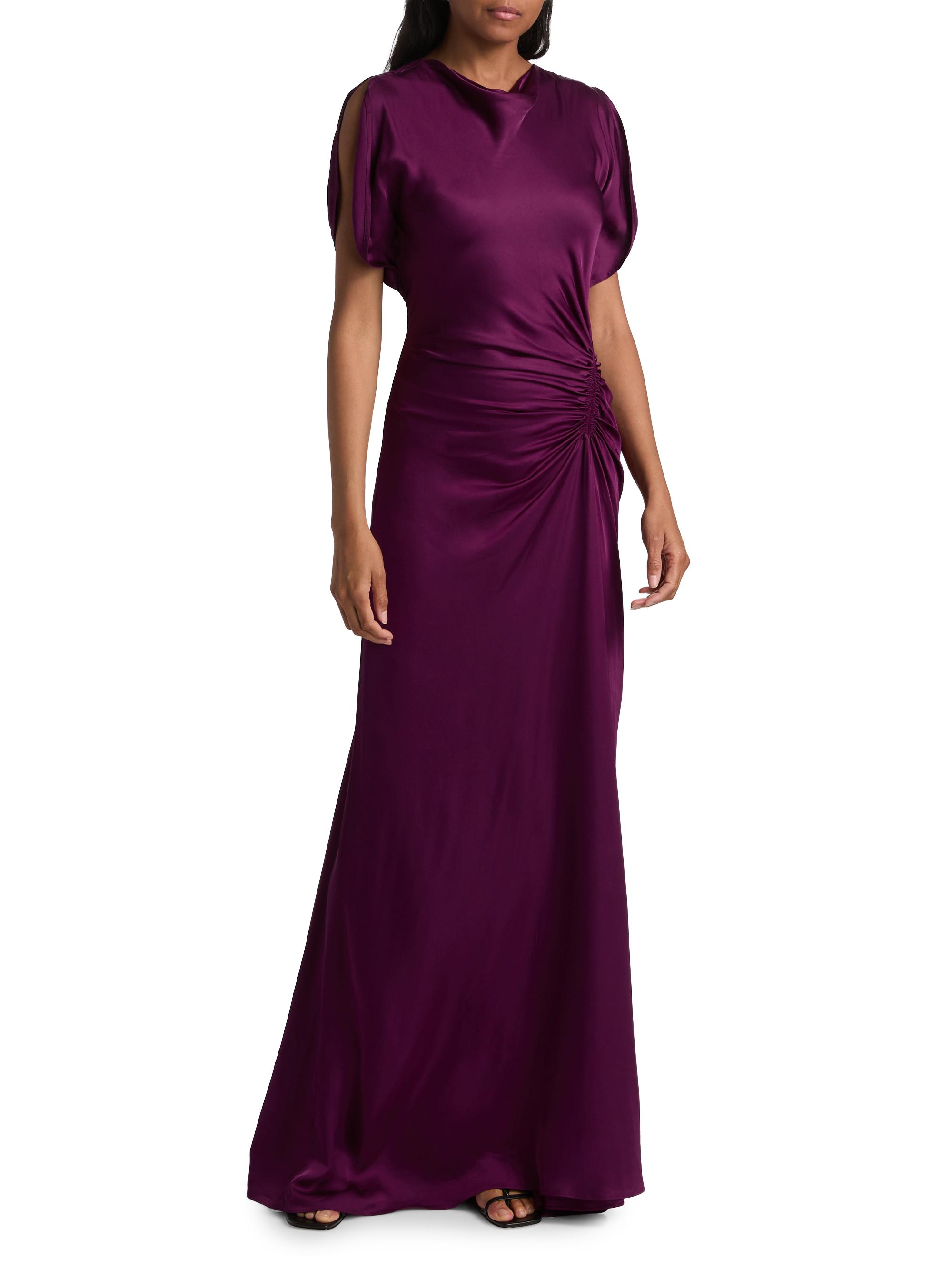 nadia satin dress A.L.C. Nadia Satin Bias-Cut Gown