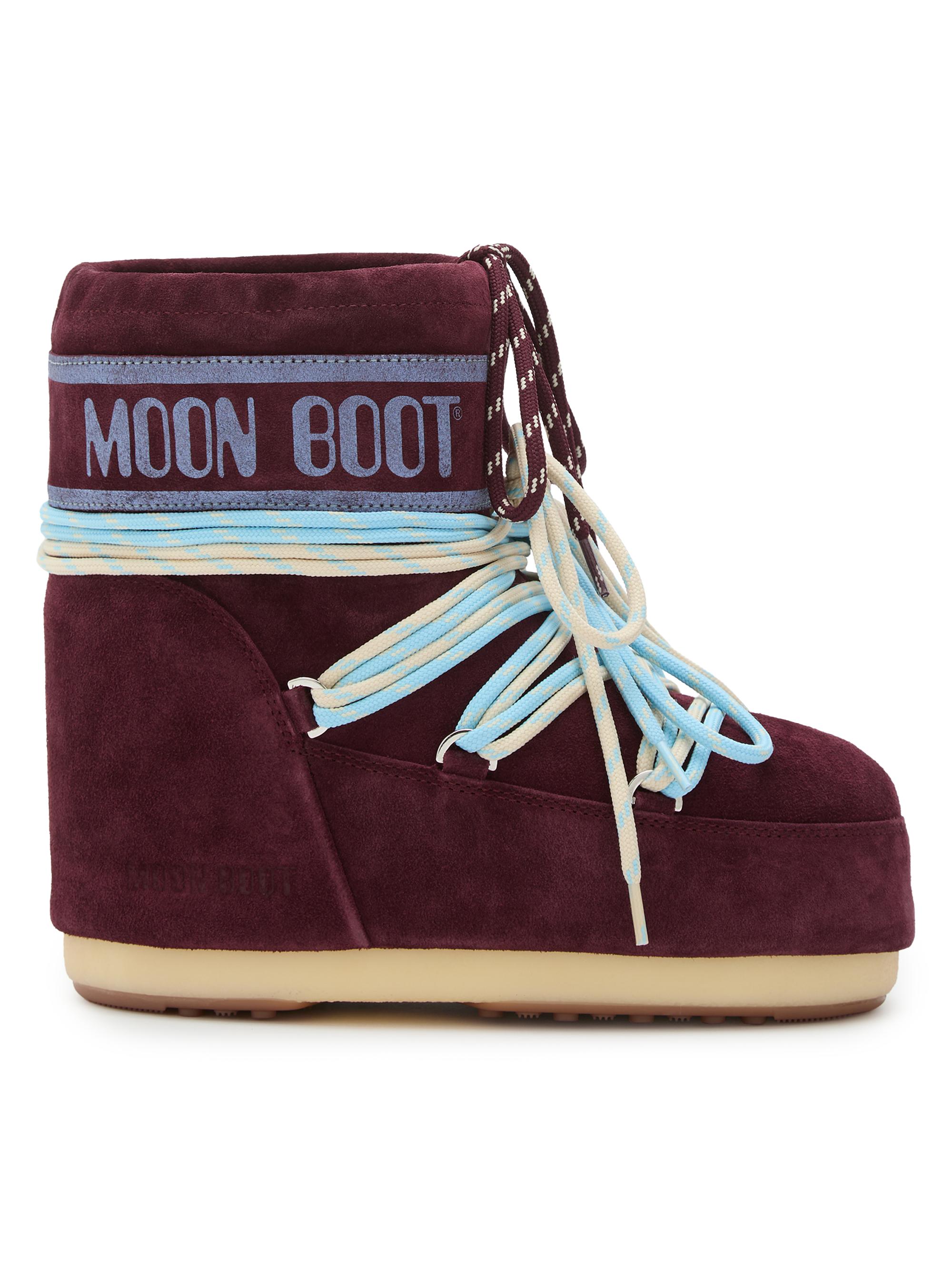 Moon Boot Women's Icon Low Suede Boots - Burgundy