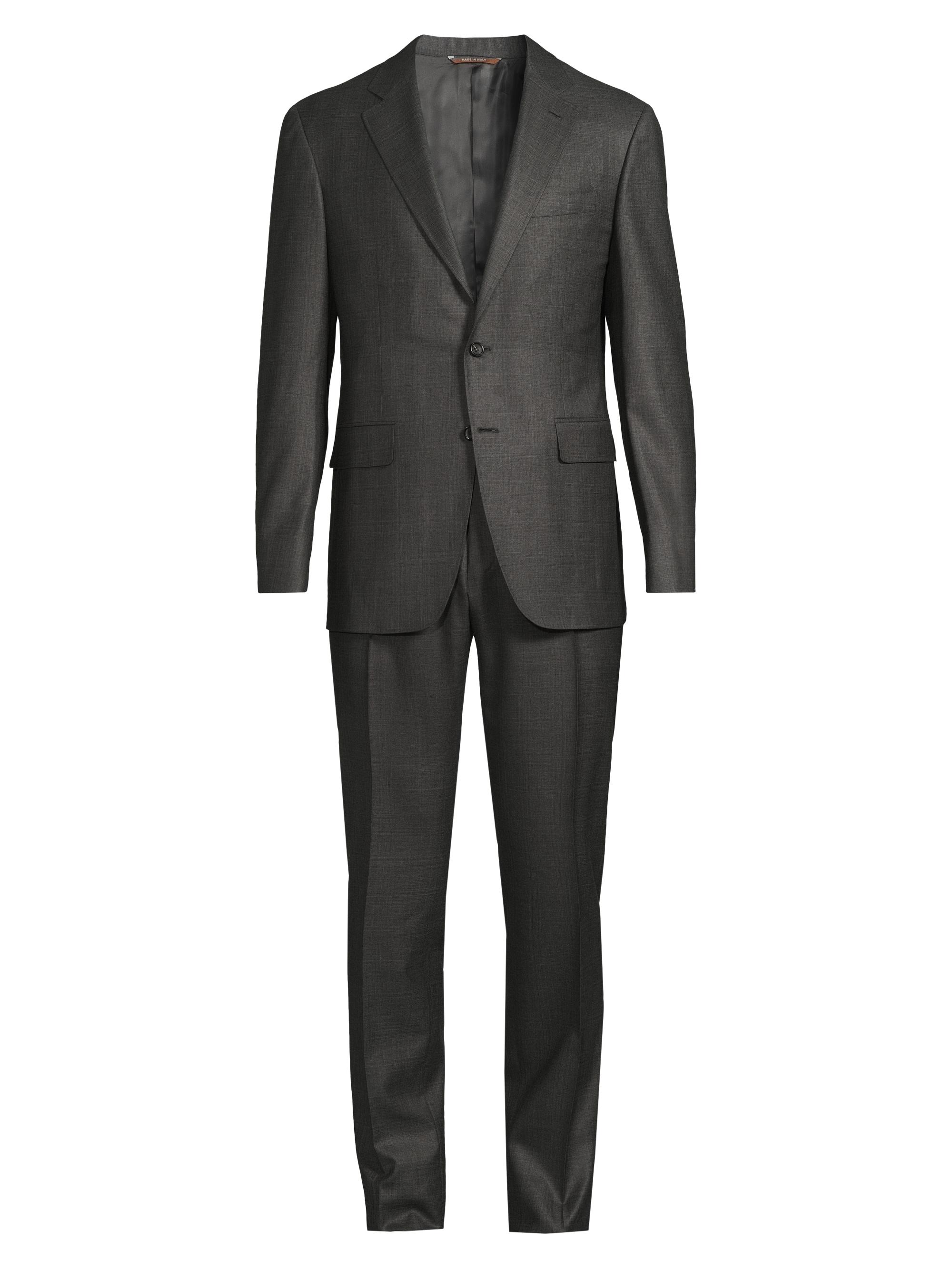 Canali Men's Kei Wool Trim-Fit Suit - Grey