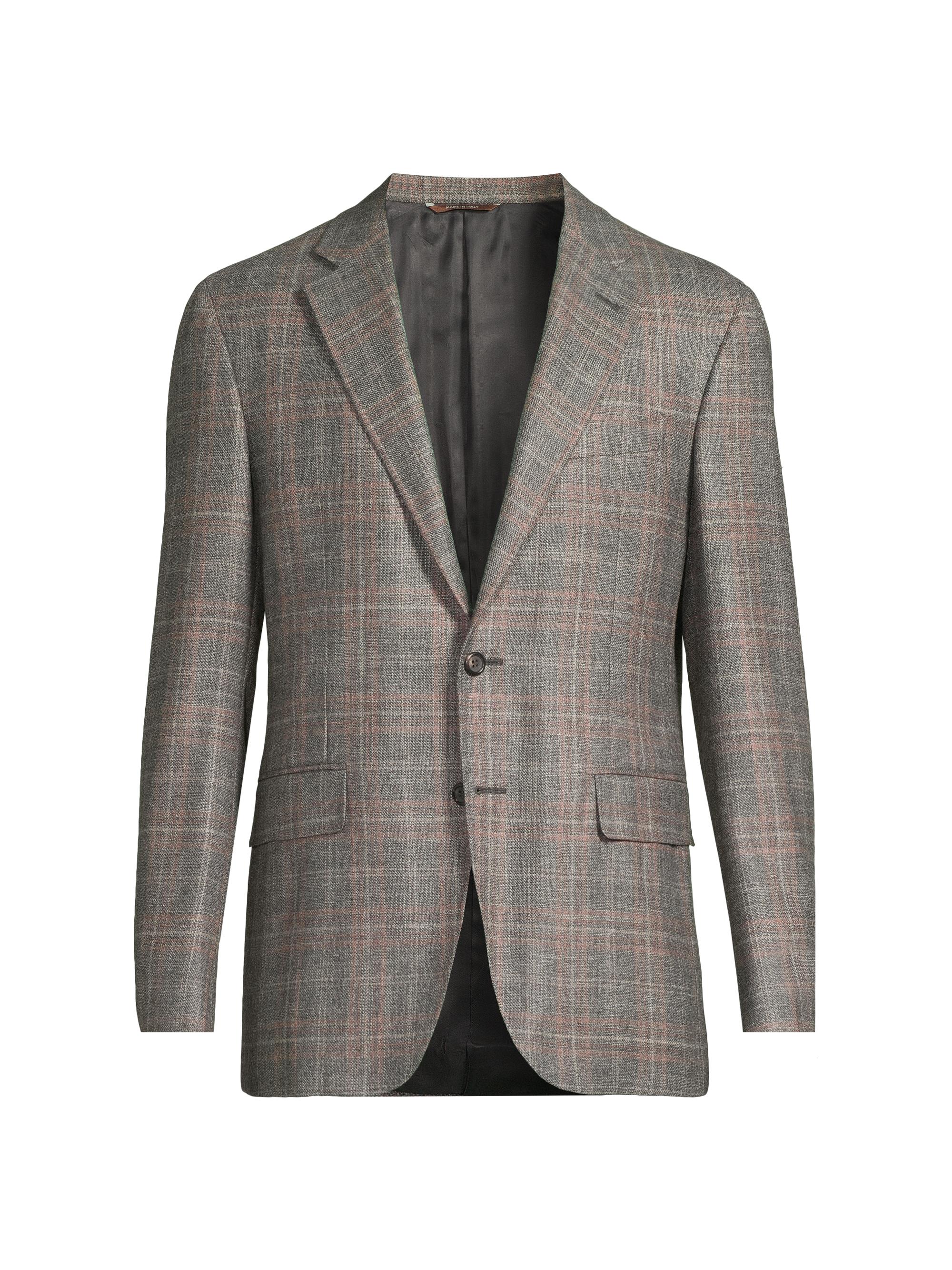 Canali Men's Kei Regular-Fit Wool Sport Coat - Light Grey