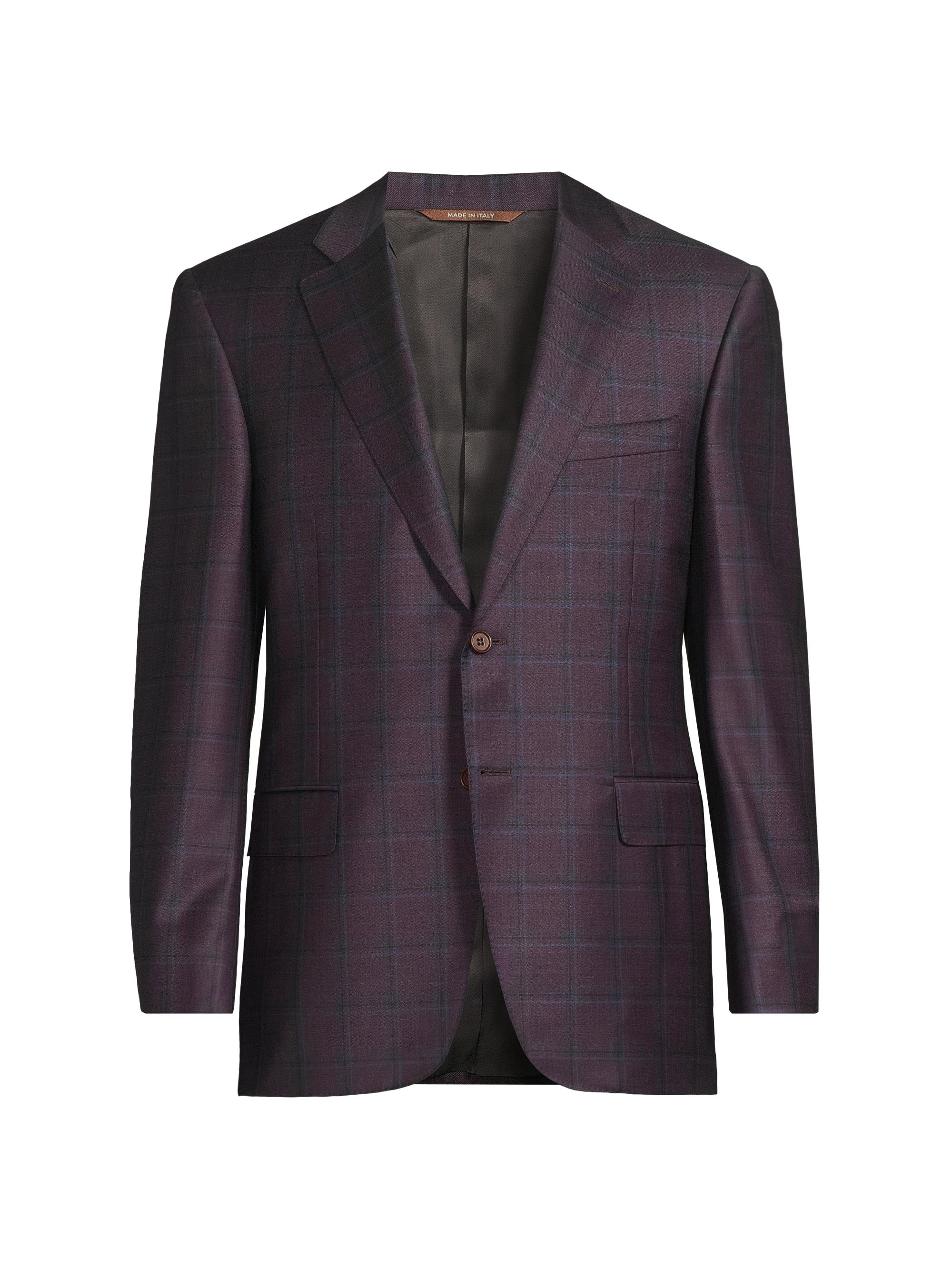 Canali Men's Siena Checked Classic Fit Sportcoat - Purple