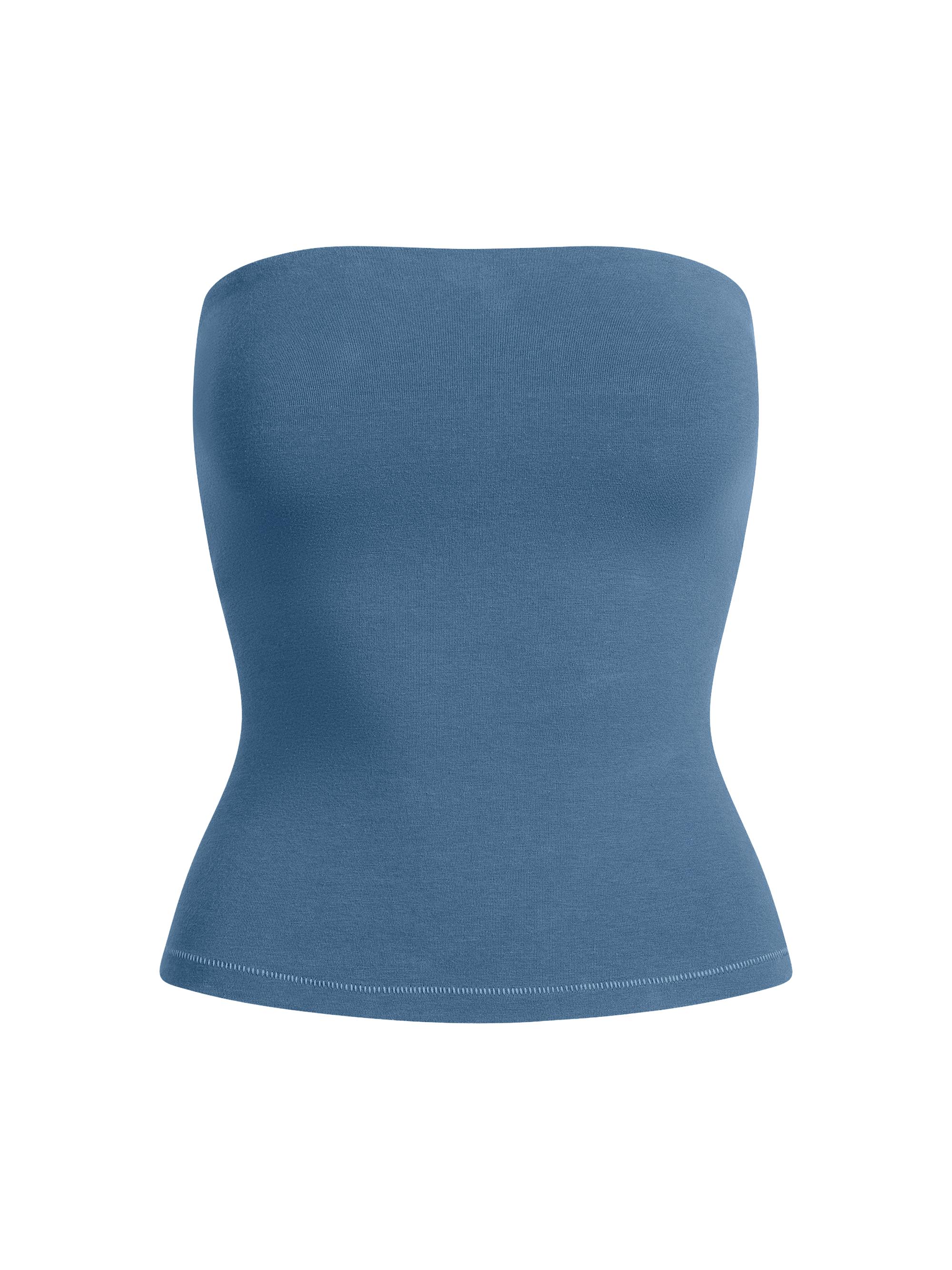 SKIMS Women's Cotton Jersey Tube Top - Harbor