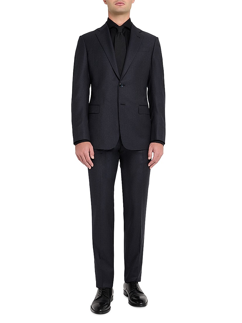 Giorgio Armani Micro Pinstriped Virgin-Wool Single-Breasted Suit