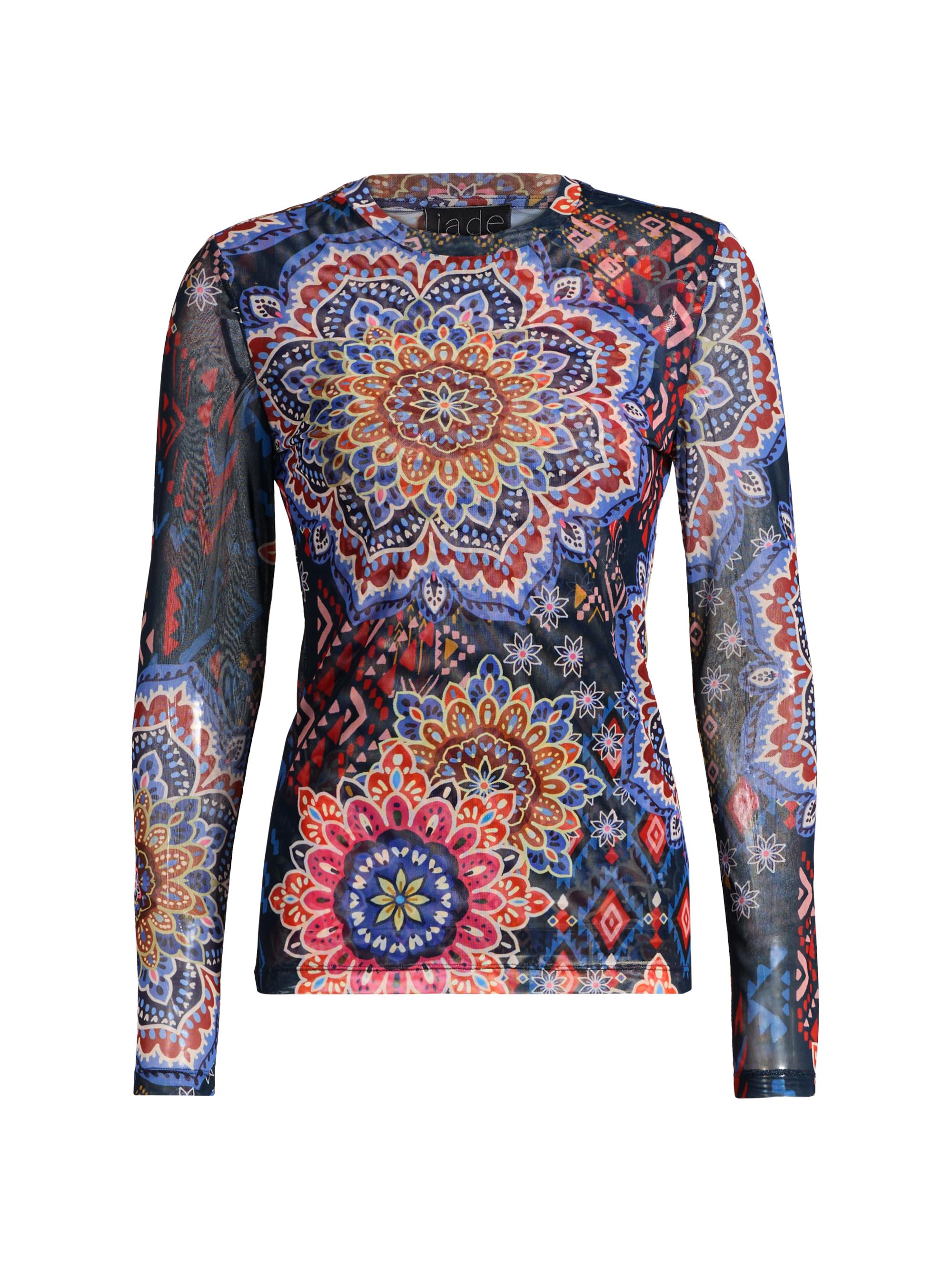 Johnny Was Women's Natalie Padma Long-Sleeve Mesh Top - Padma