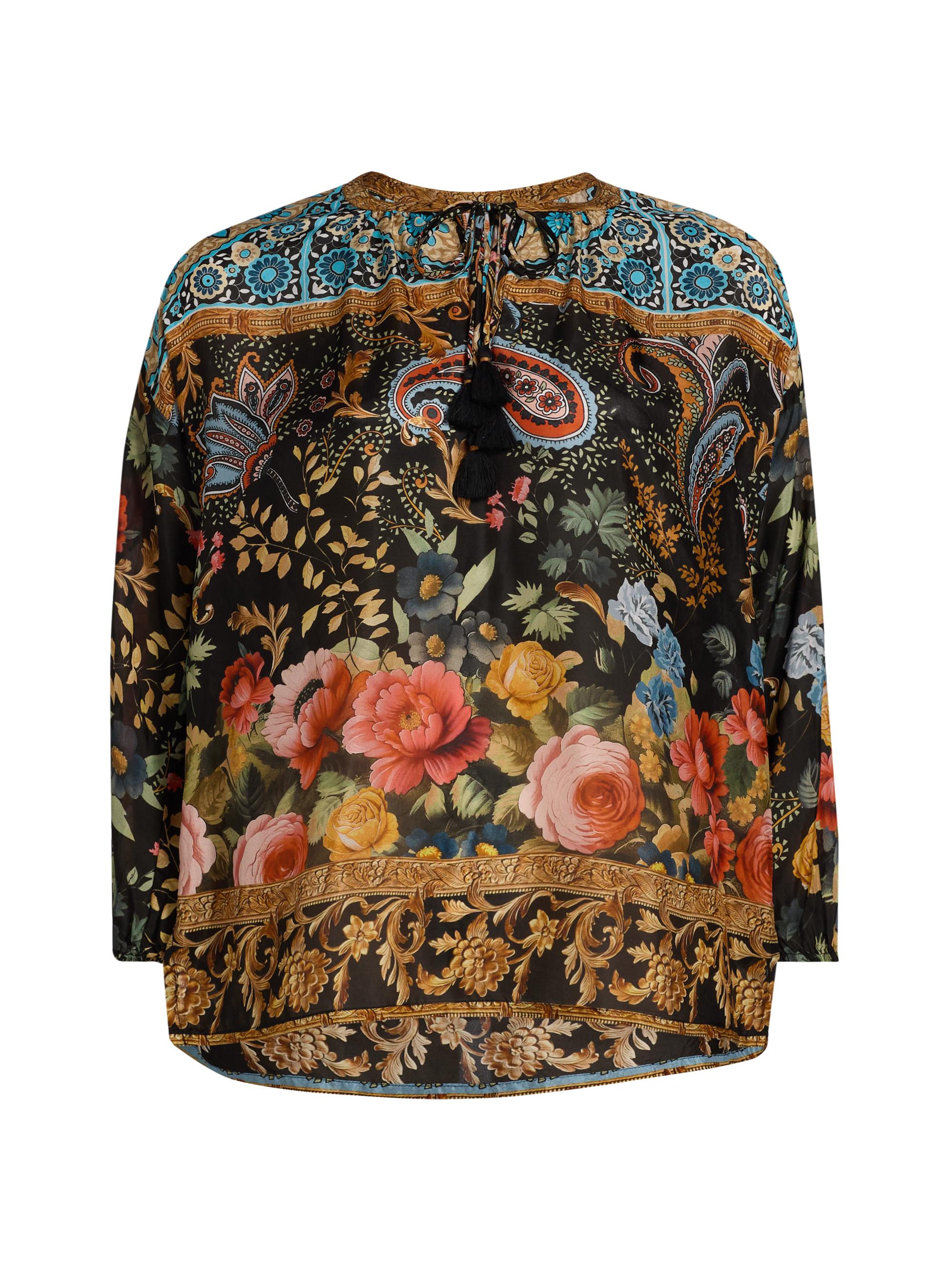 Johnny Was Women's Plus Margot Printed Silk Blouse - Leto